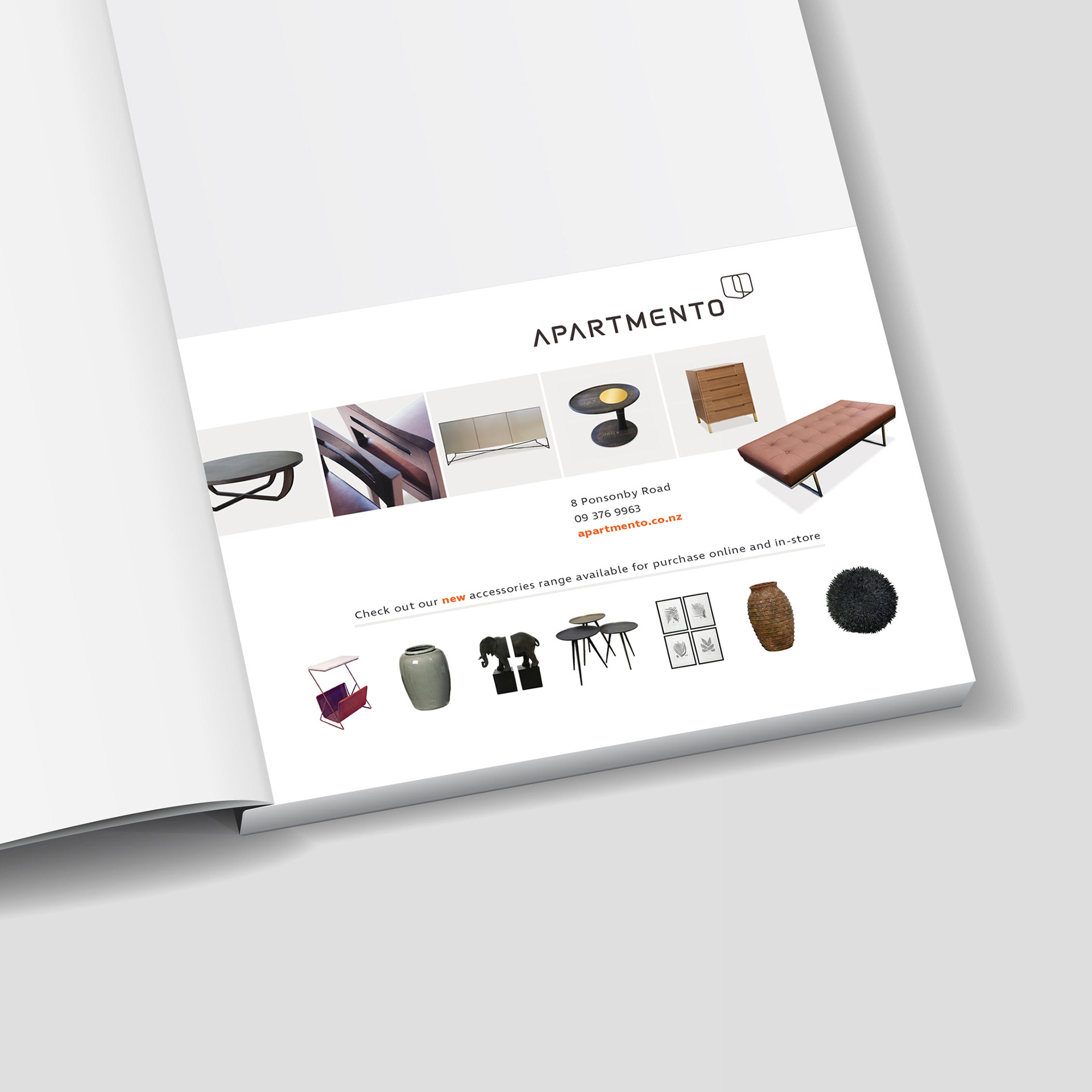 Apartmento magazine advertisement mock up