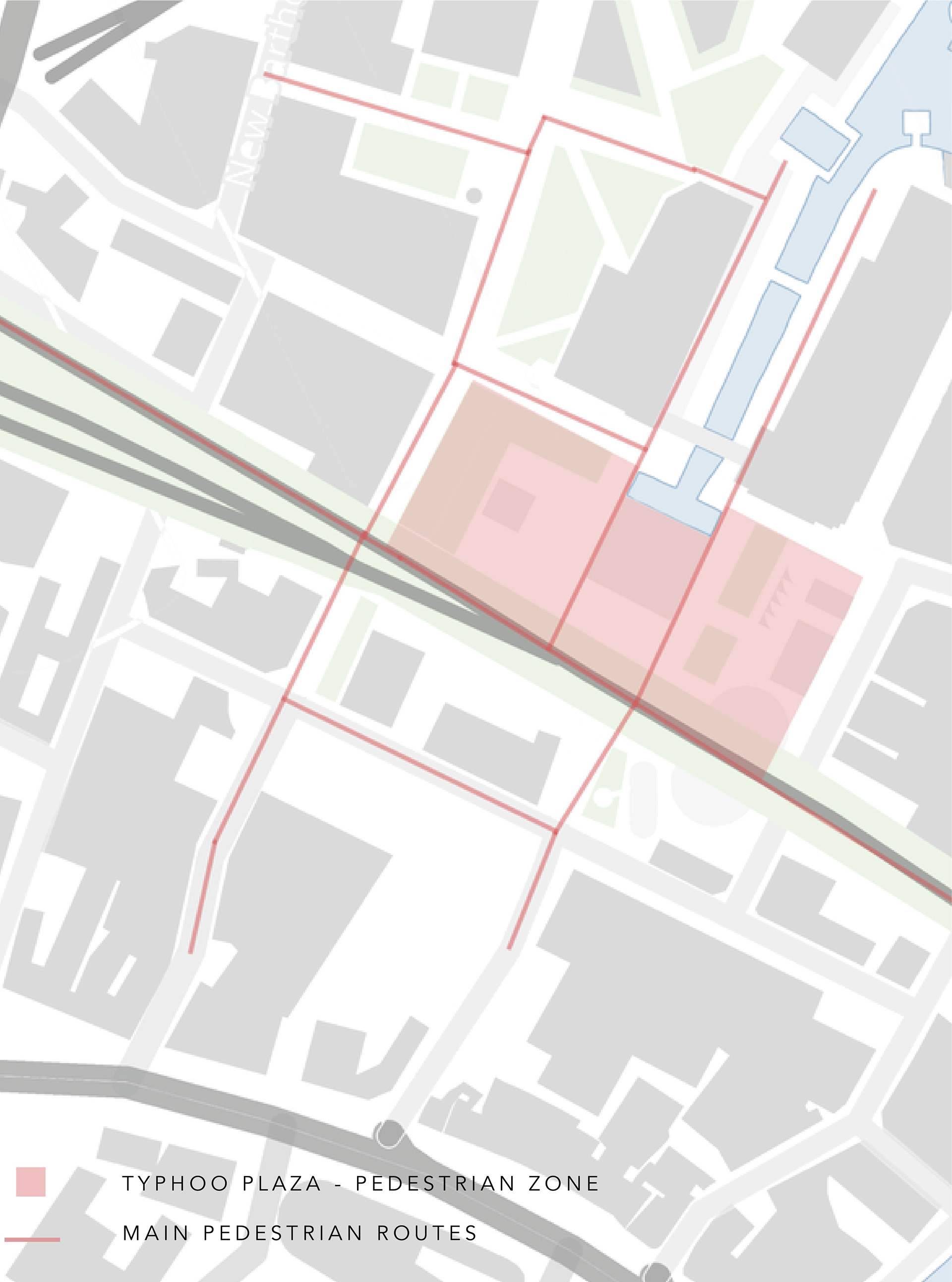 Proposed pedestrian routes