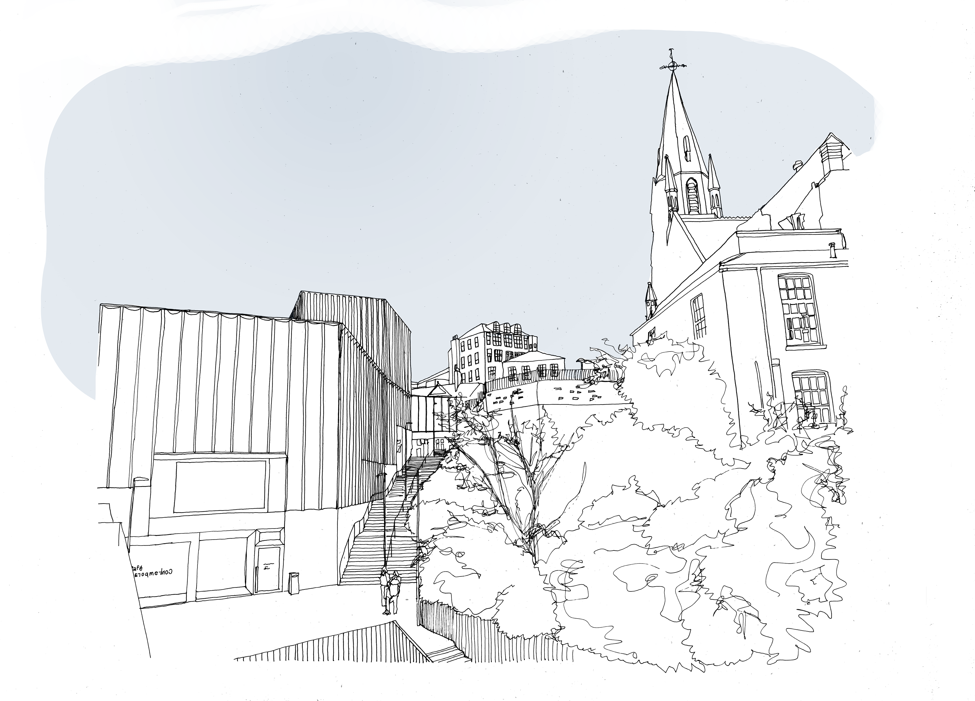 Site located between Art Gallery & Church