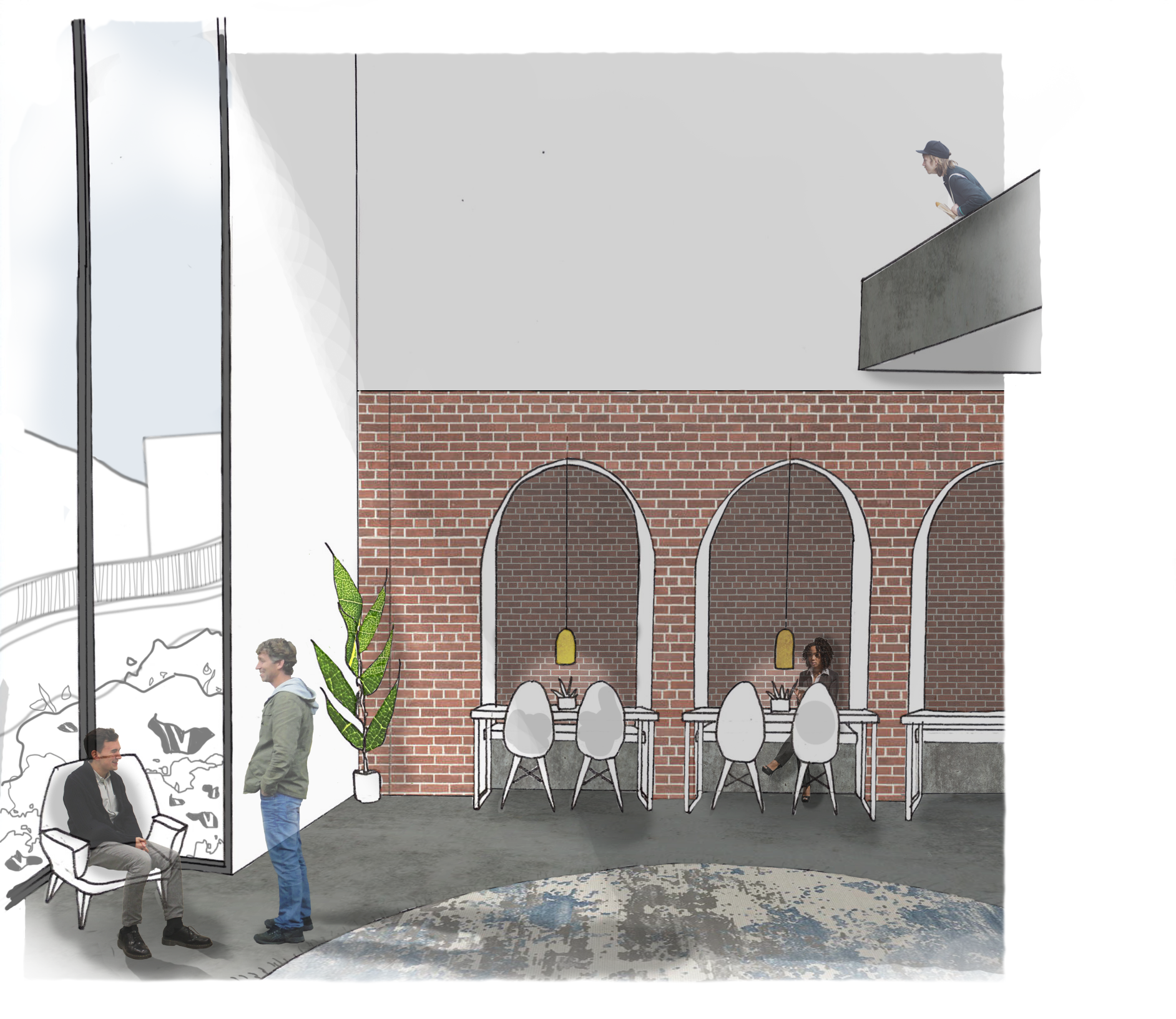 Cafe at Basement Level