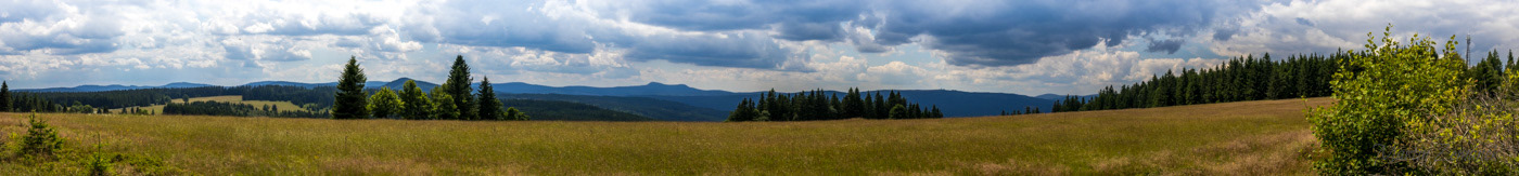 Šumava - Zhůří panoramatický pohled