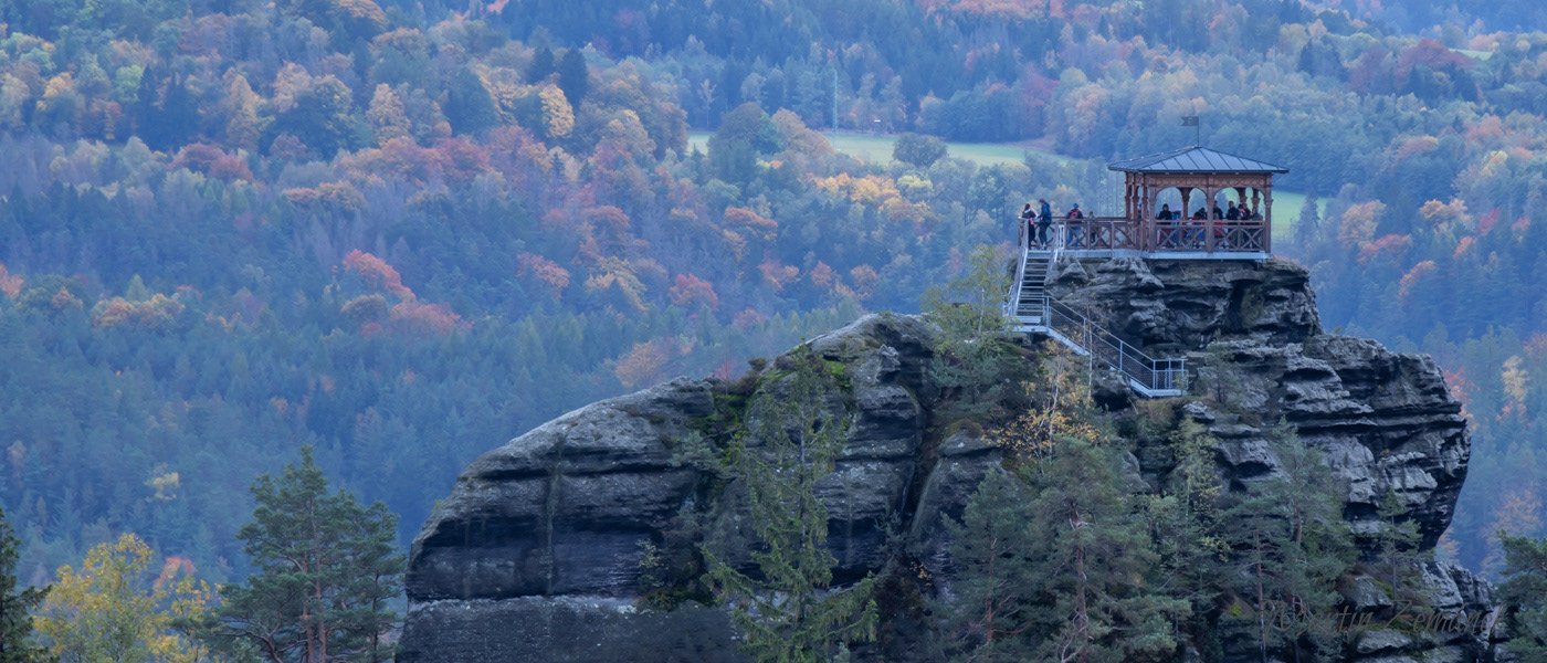 České Švýcarsko - Pohled z vyhlídky Vilemíniny stěny