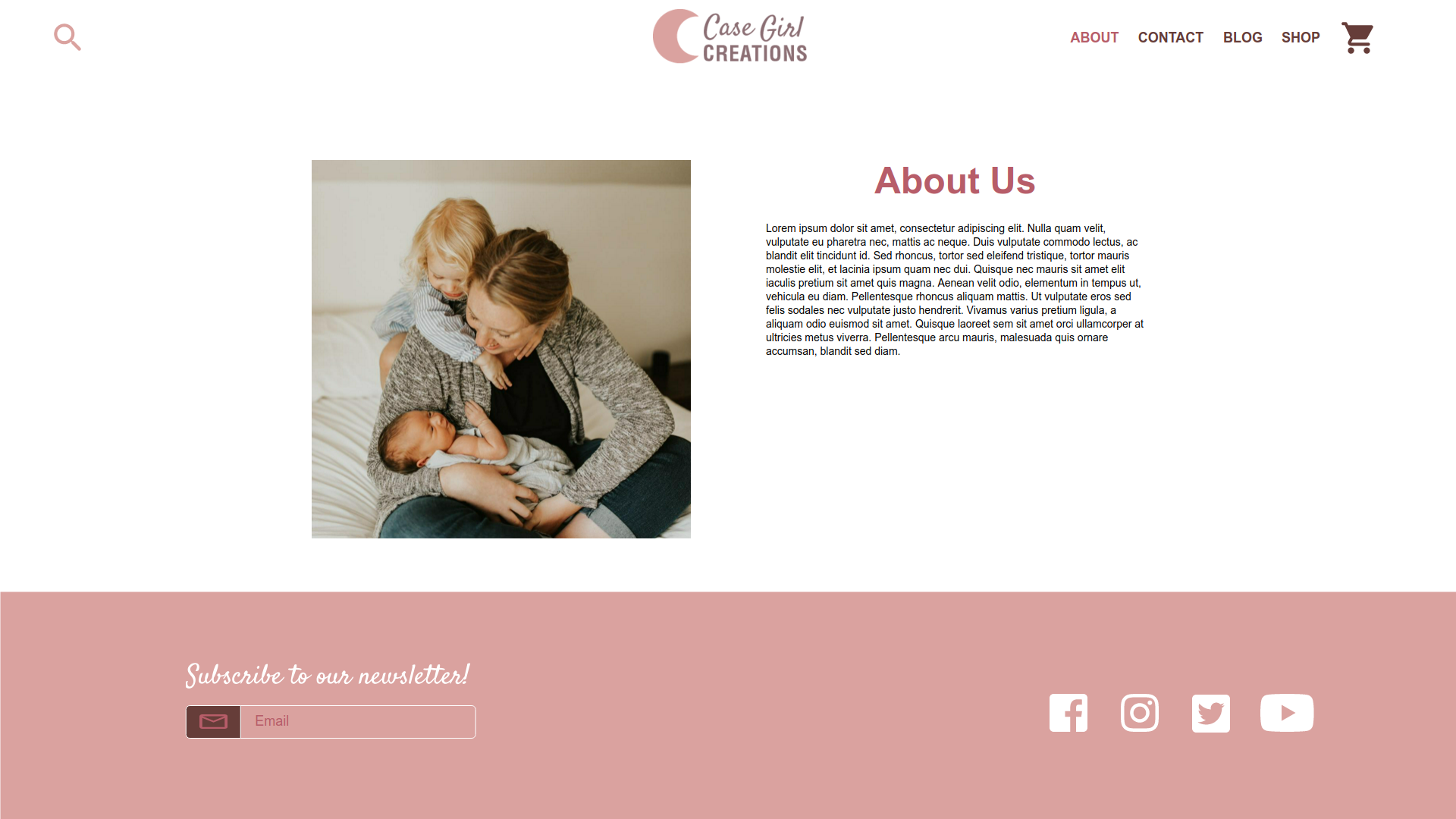 About Us Page Desktop
