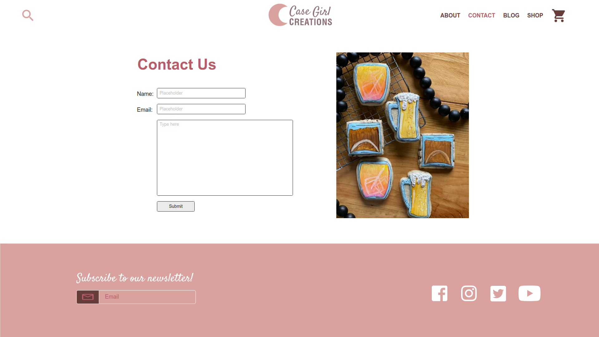Contact Page Desktop