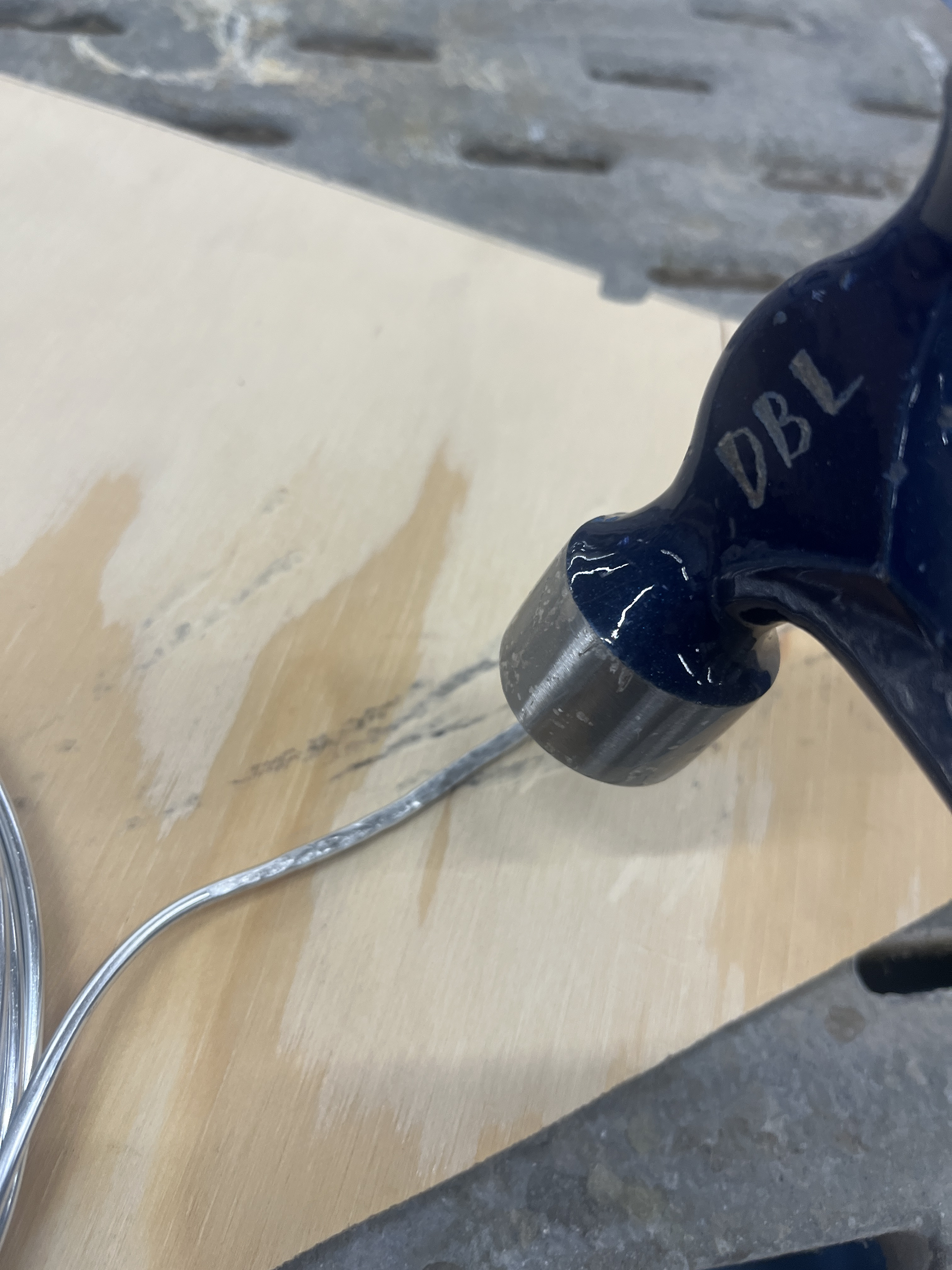 Metal wire flattened