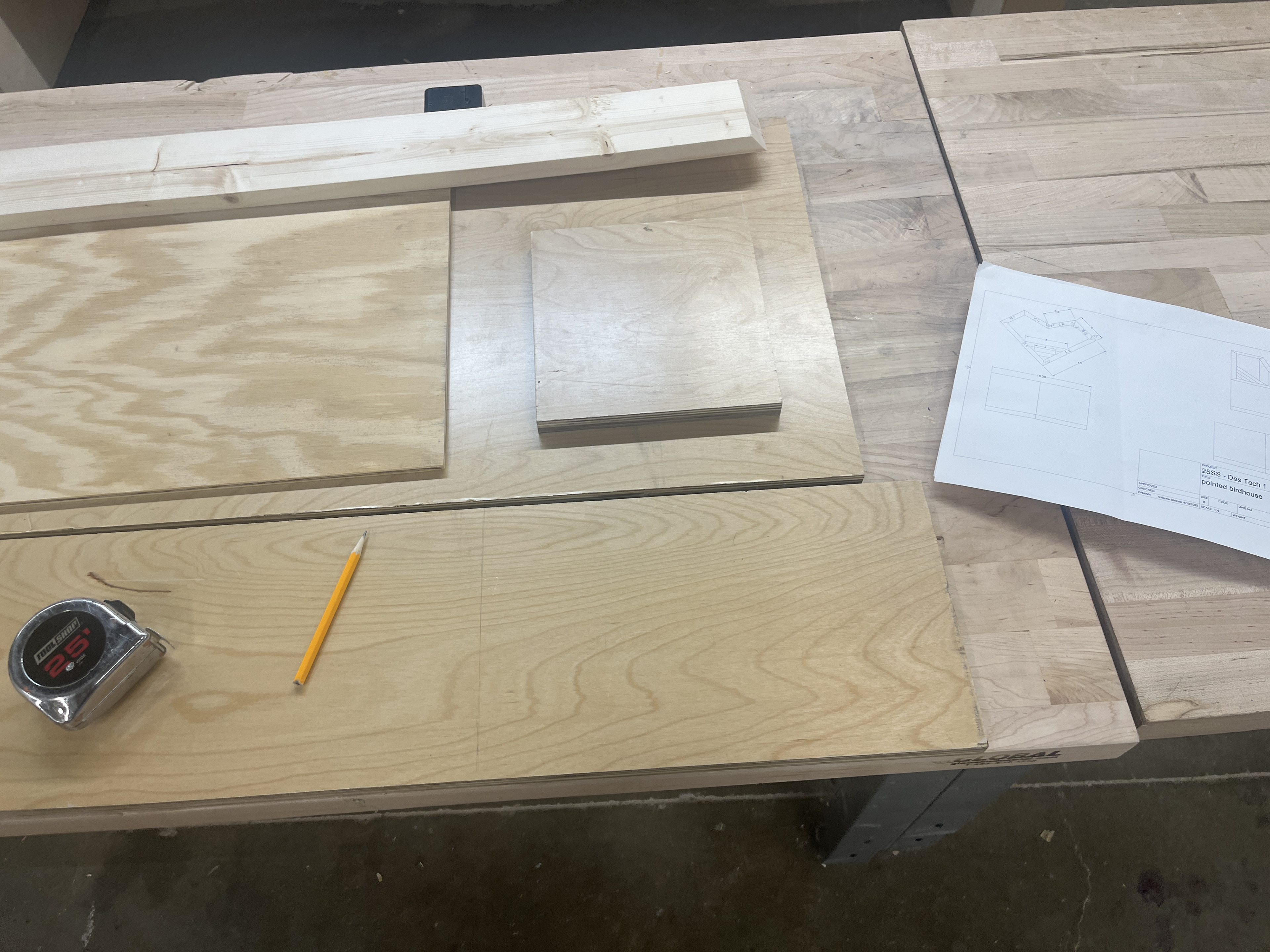 Using my fusion model as a guide i measured my plywood