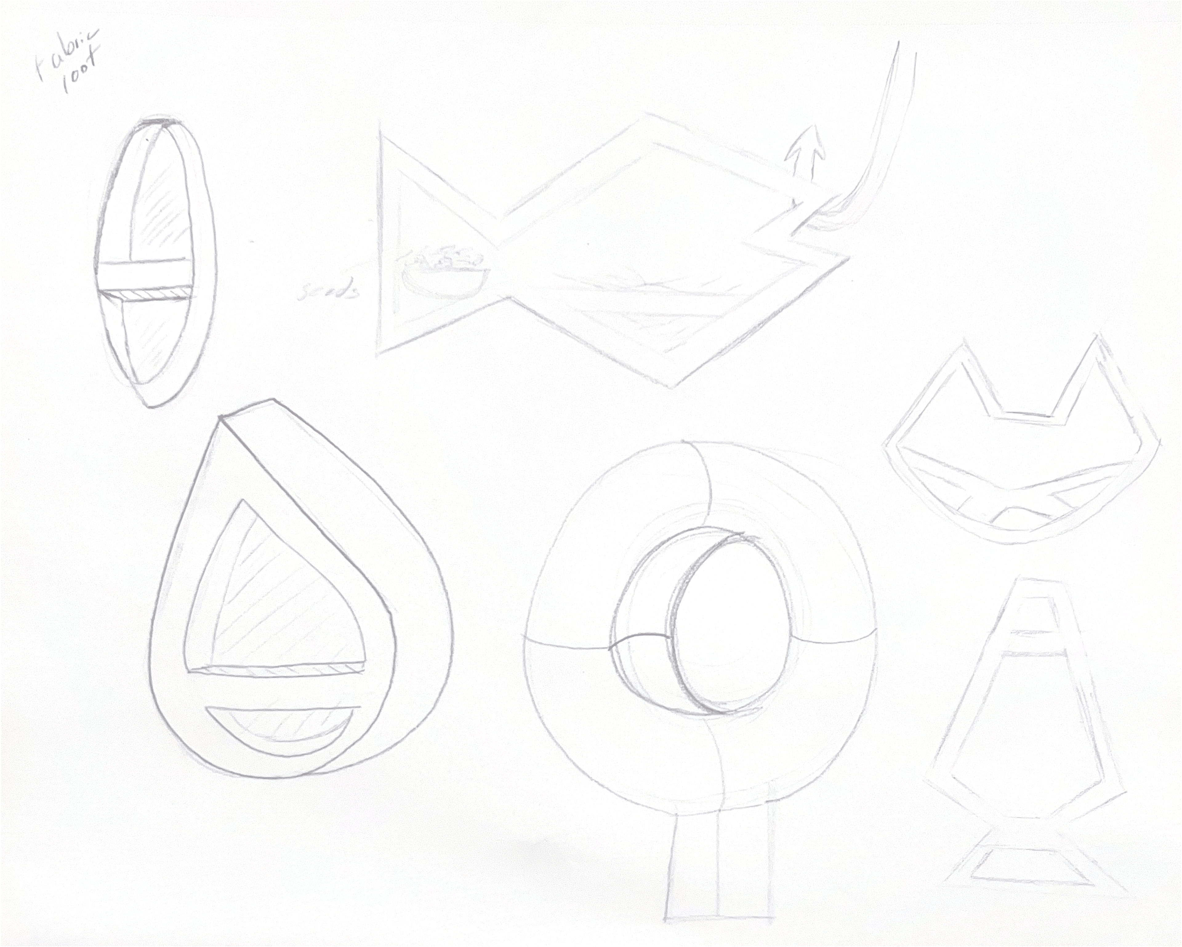 Initial ideations pulling from the everyday