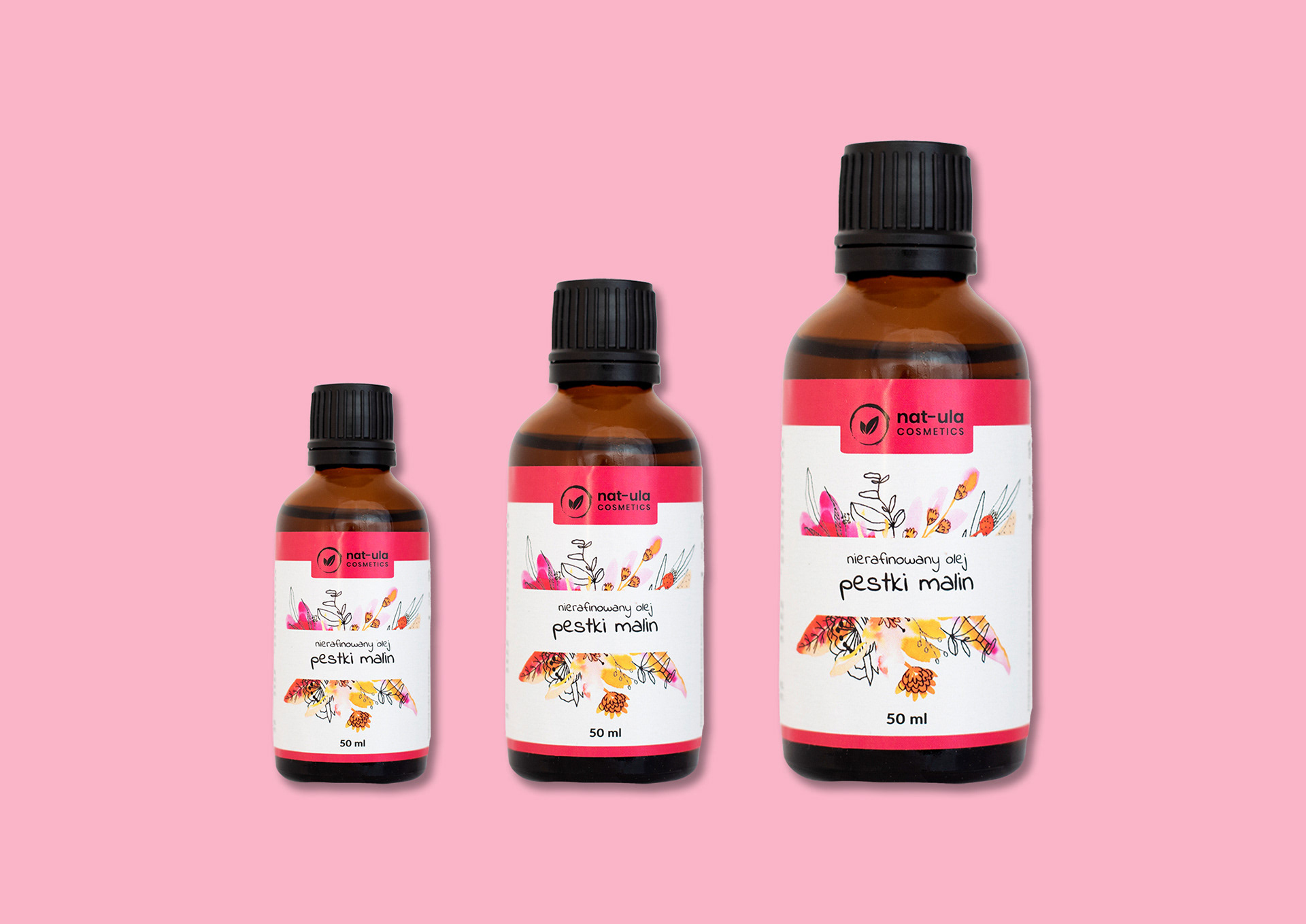 fotografia produktowa / packshot na kolorowym tle | kosmetyki naturalne nat-ula