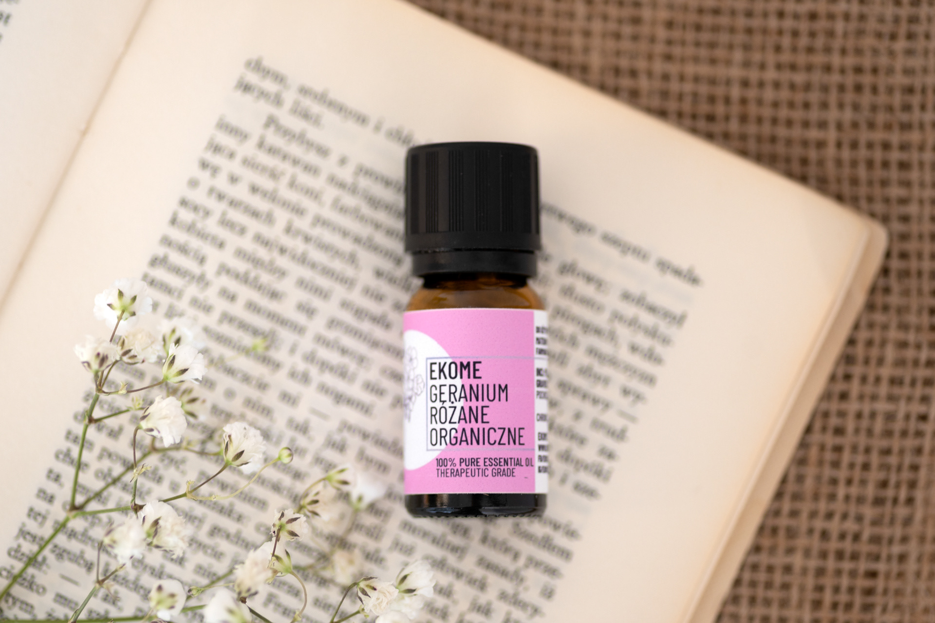 Sesja reklamowa | olejki naturalne Ekome | geranium różane organiczne