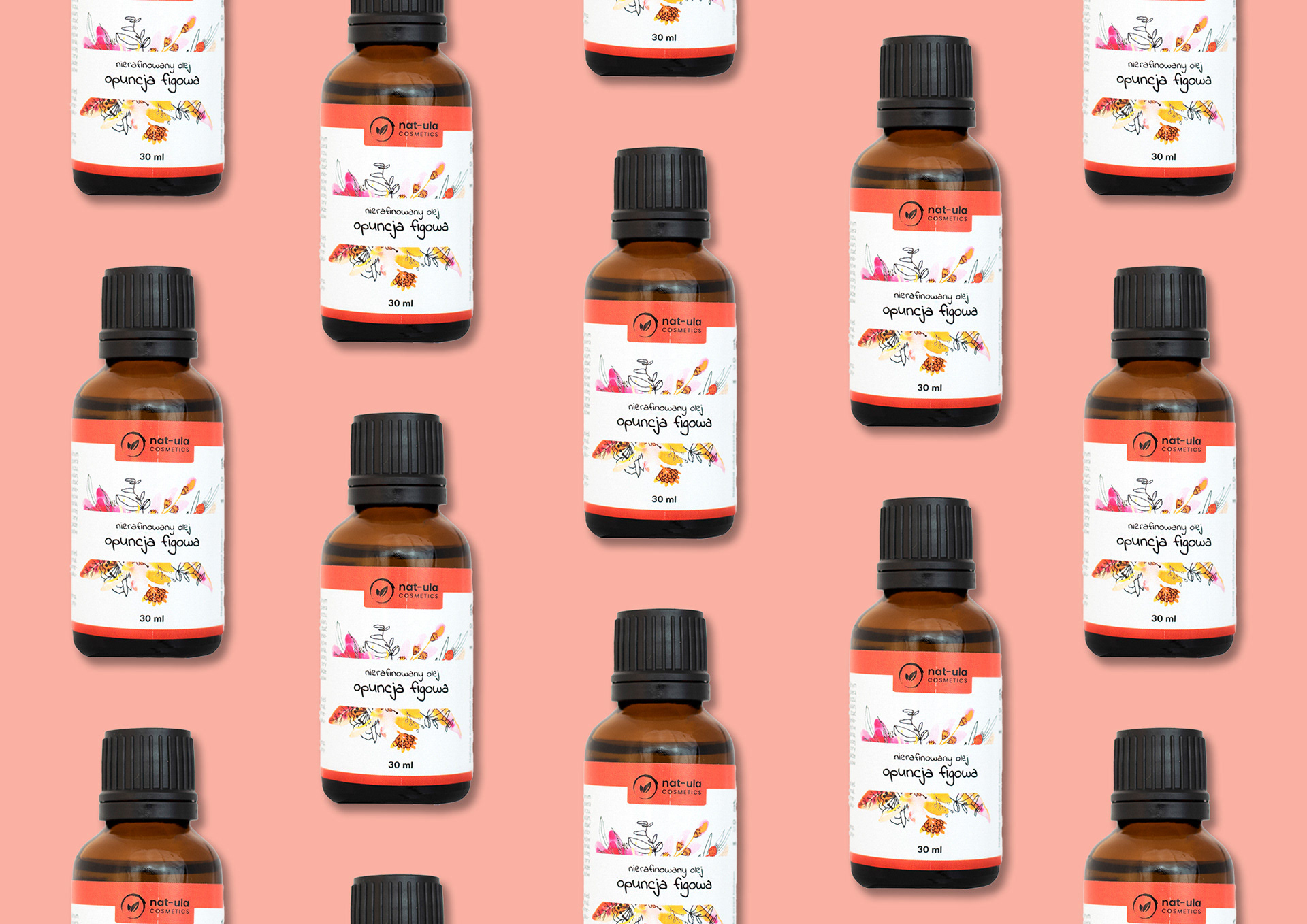 fotografia produktowa / packshot na kolorowym tle | kosmetyki naturalne nat-ula