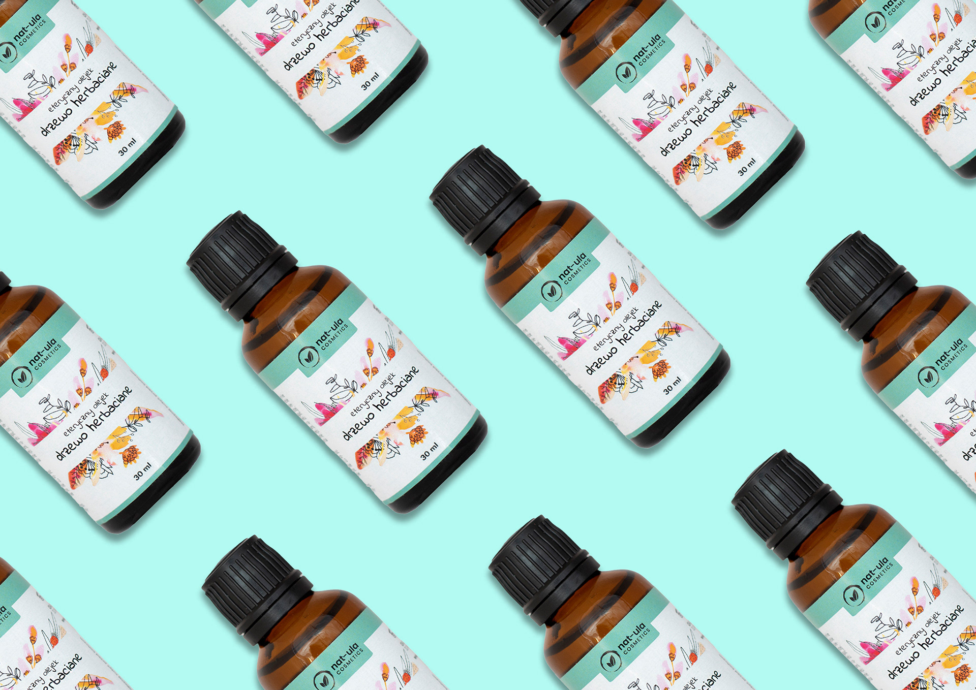 fotografia produktowa / packshot na kolorowym tle | kosmetyki naturalne nat-ula