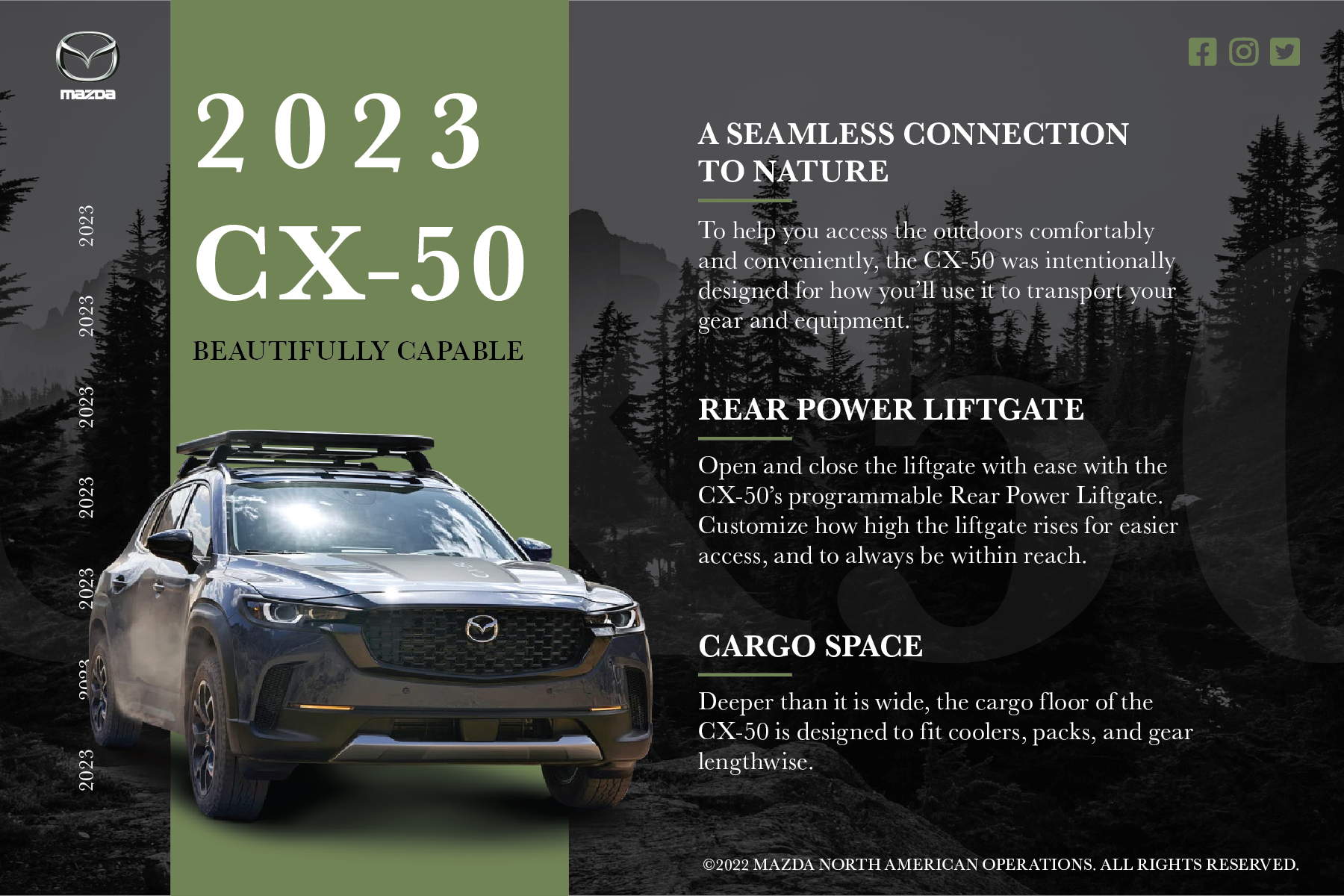 Postcard design concept for Mazda