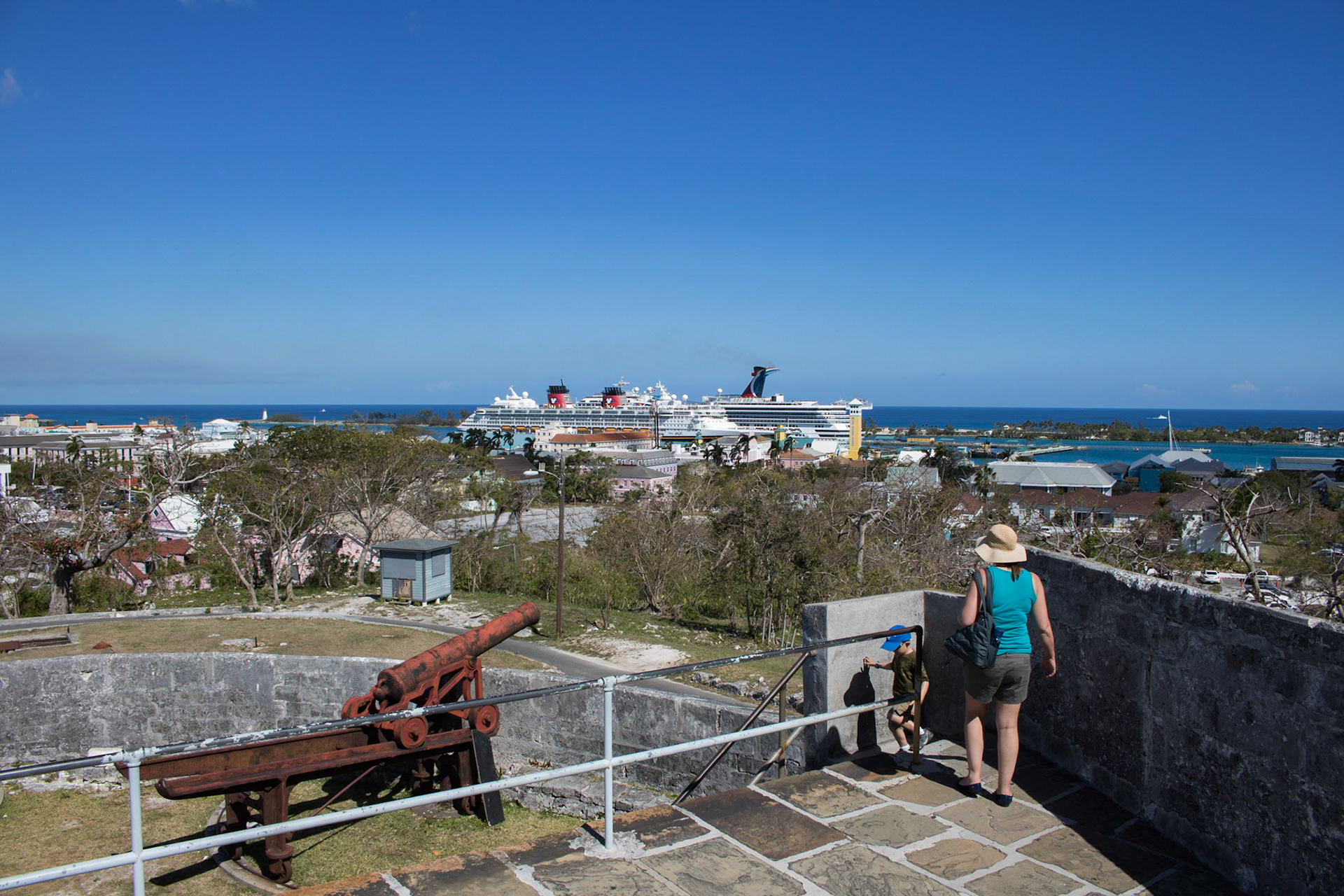 Nassau harbor from Fort Fincastle