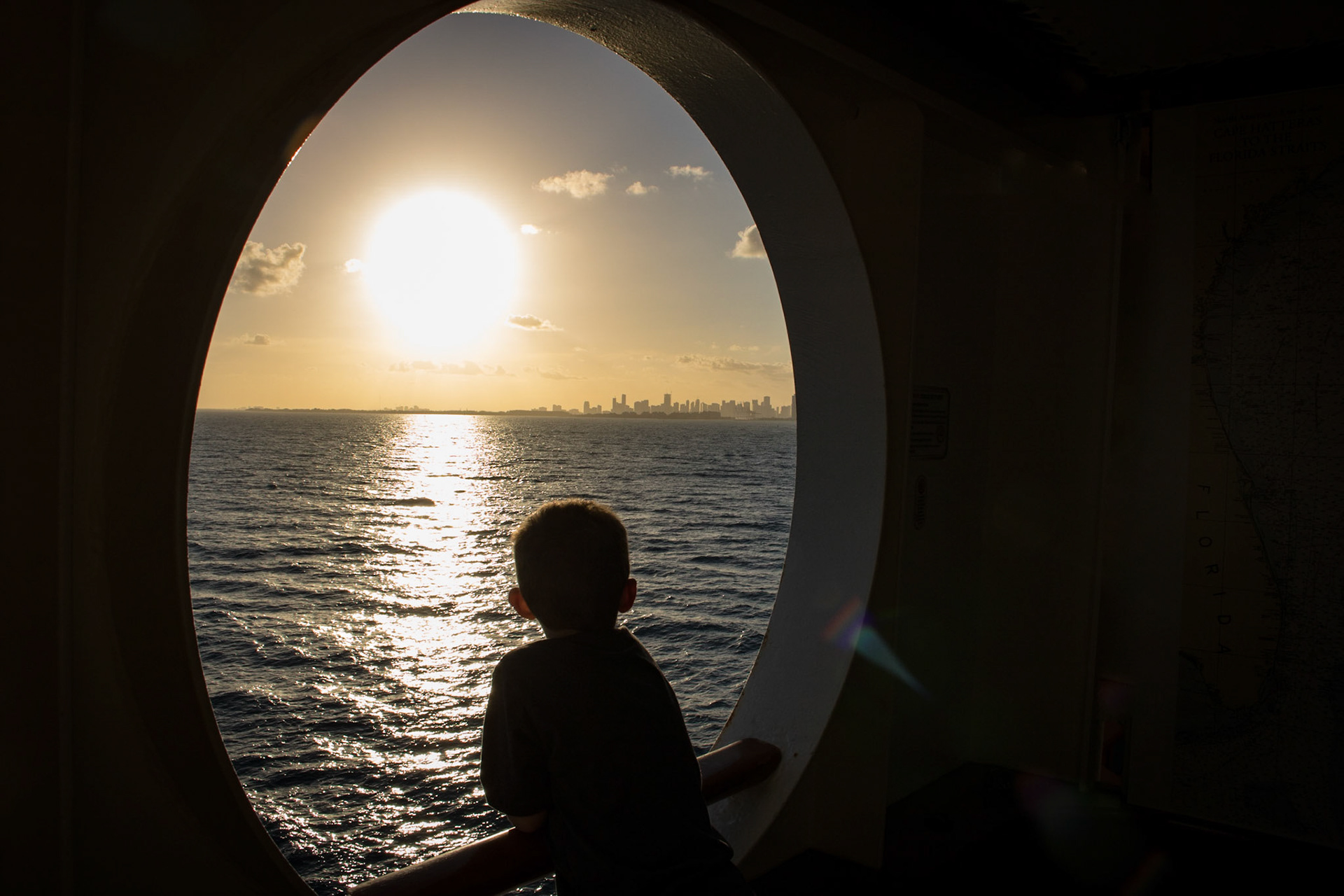 Daxton looks out at Miami