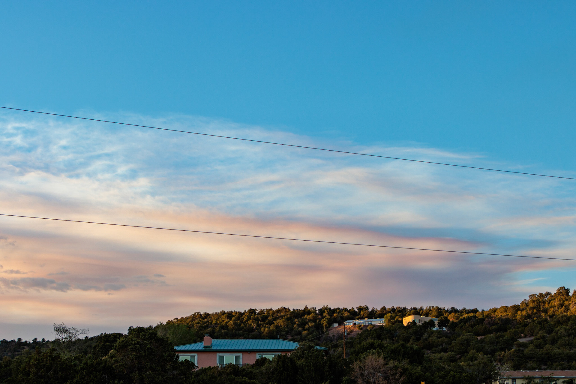 Clouds and smoke at sunset