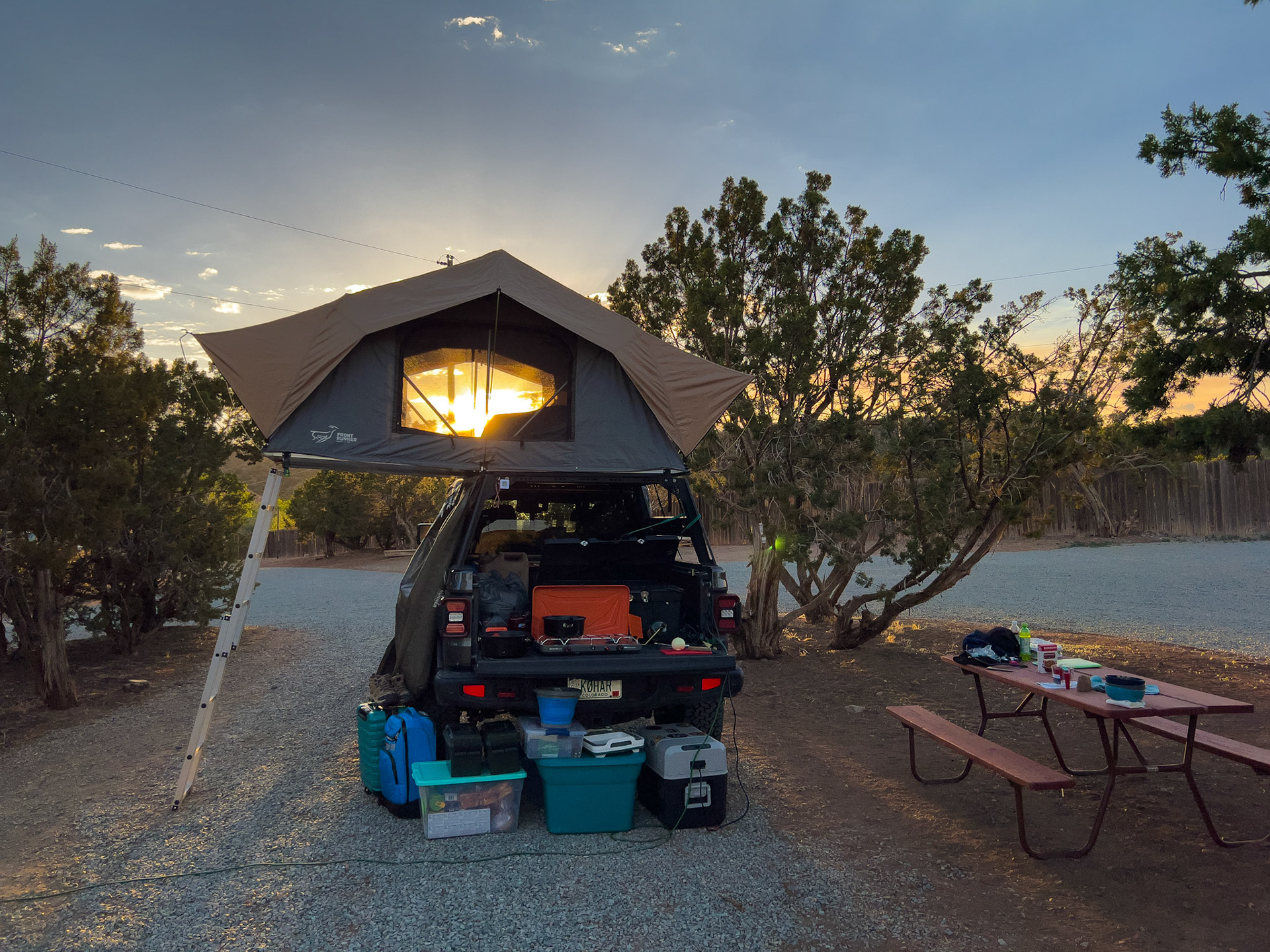 Our camp for the night, at the Santa Fe NM KOA