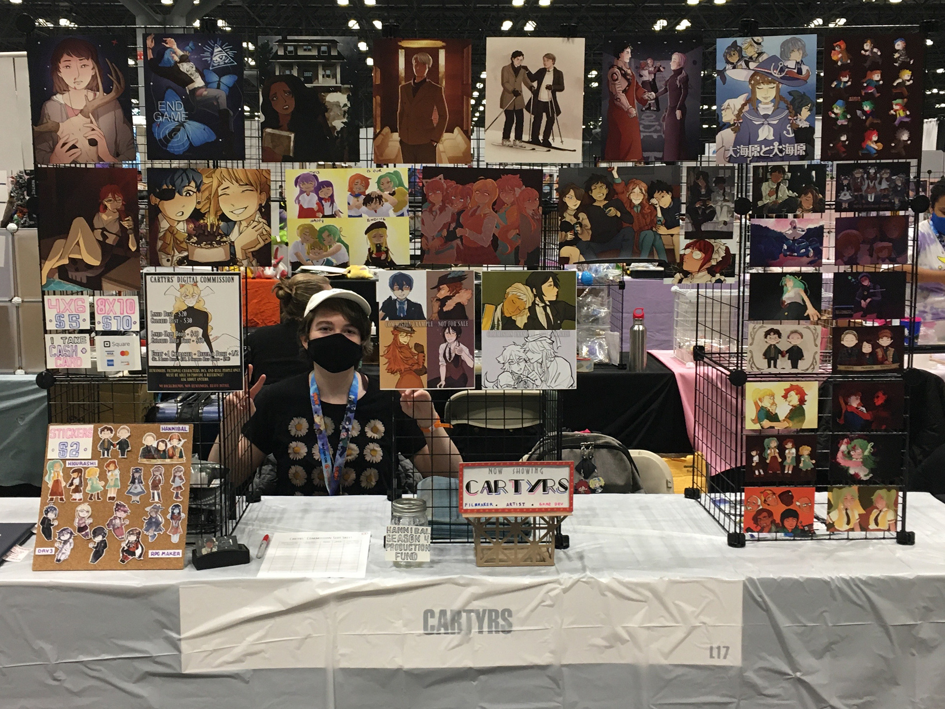 Selling my art at Anime NYC, 2021.