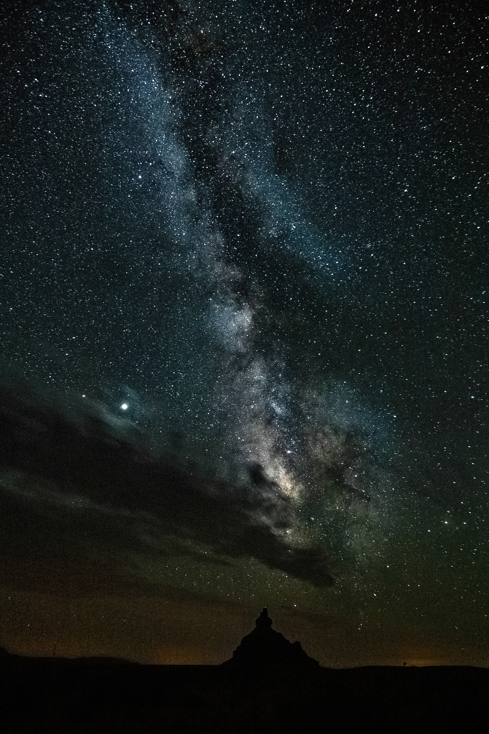 Milky Way over Setting Hen, Valley of the Gods:  Mexican Hat, Utah  USA