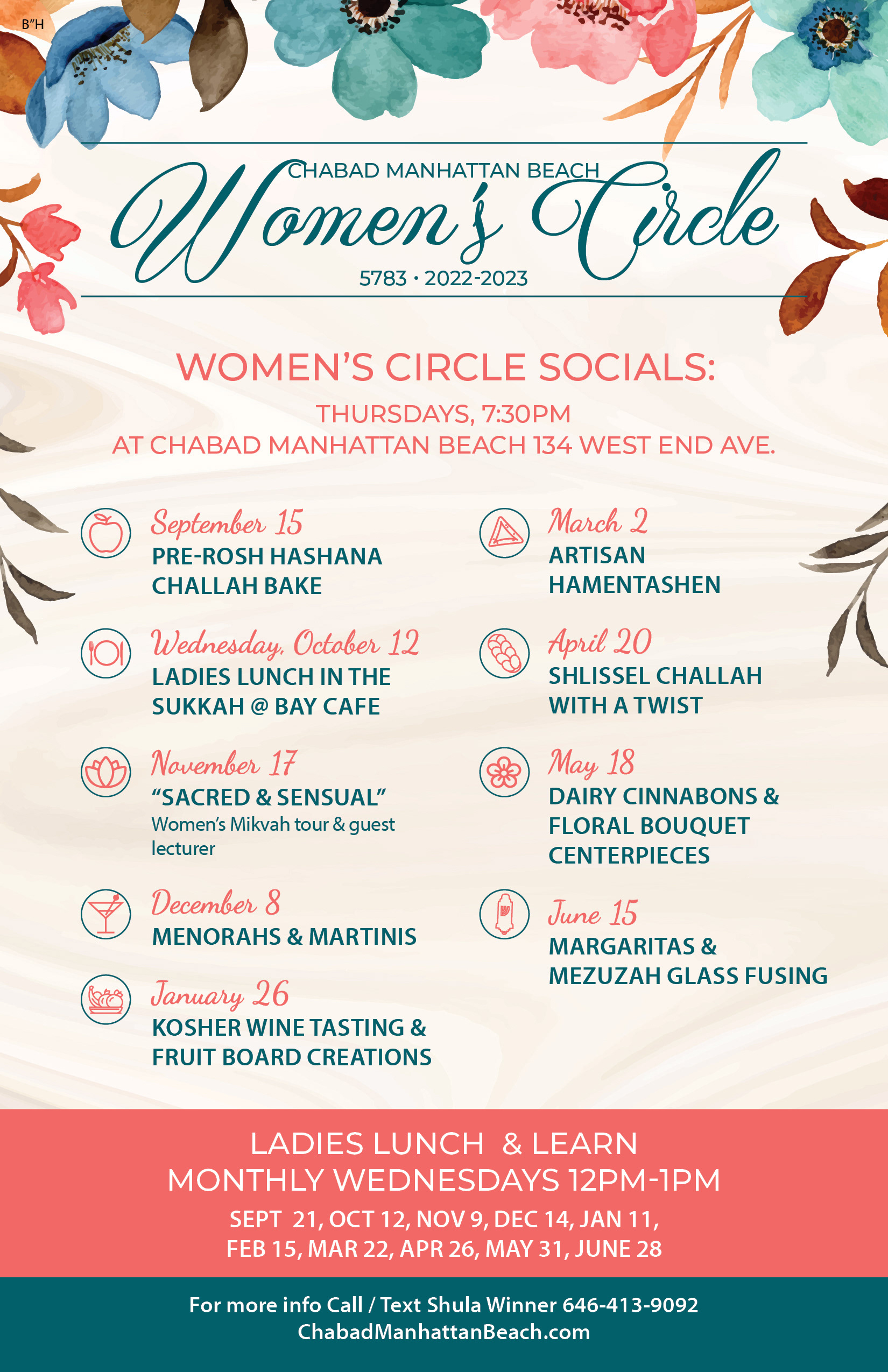 Womens Circle Event Calendar