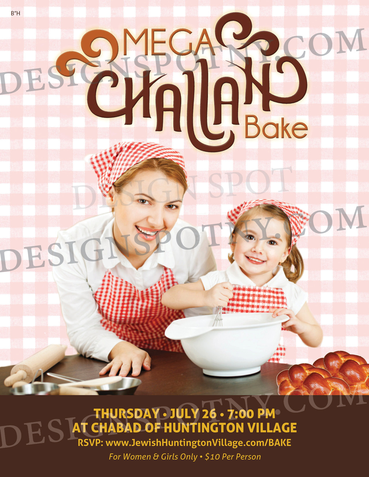 Challah bake mother & daughter