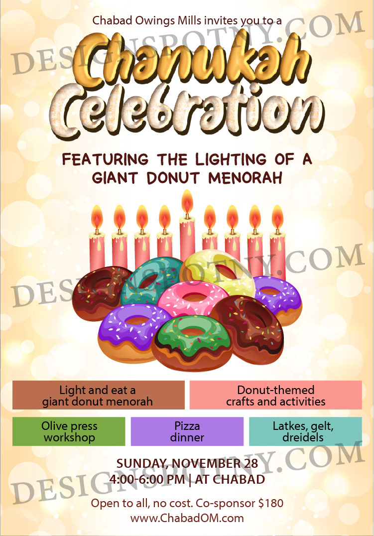 Chanukah Donut Menorah