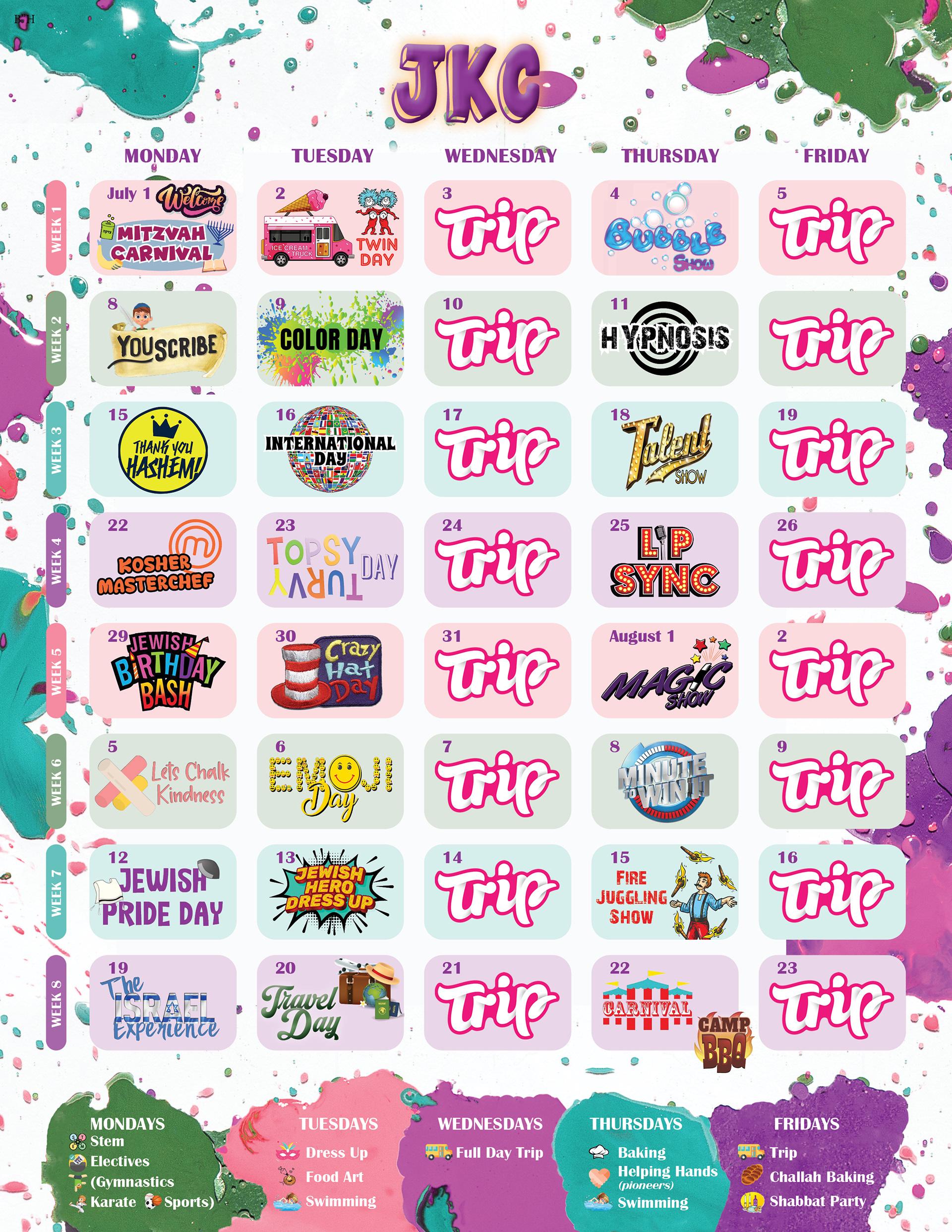 Camp Calendar 1