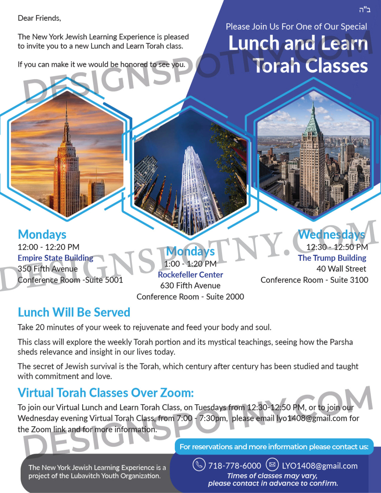 Lunch and Learn Classes 1