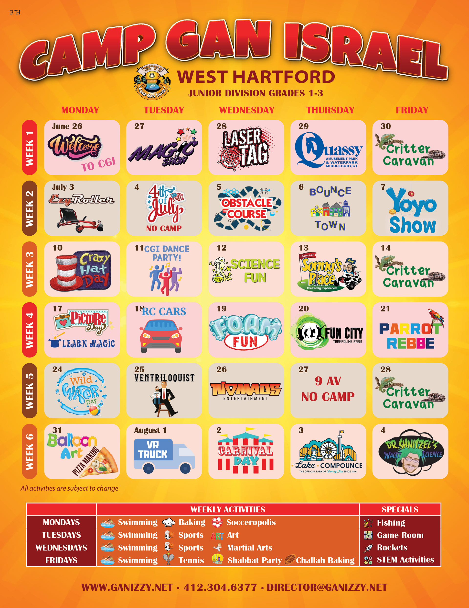 Camp Calendar 6