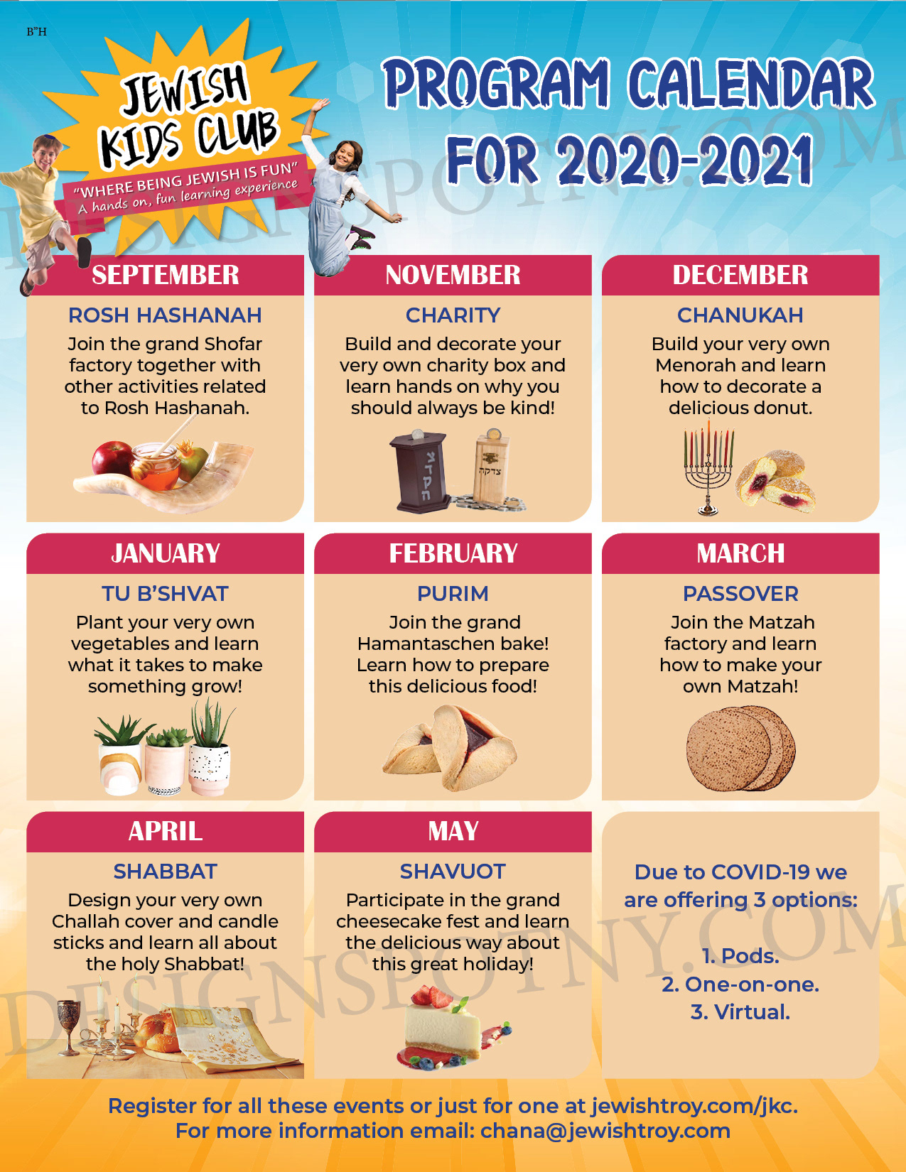 Monthly Program Calendar