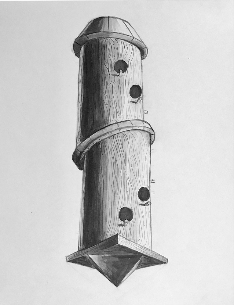 pencil/copic marker