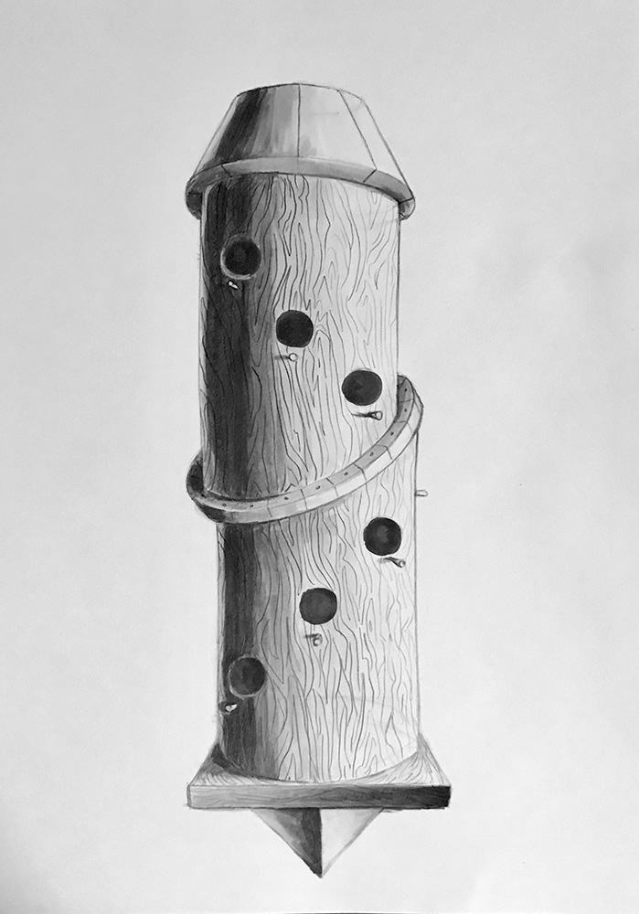 pencil/copic marker