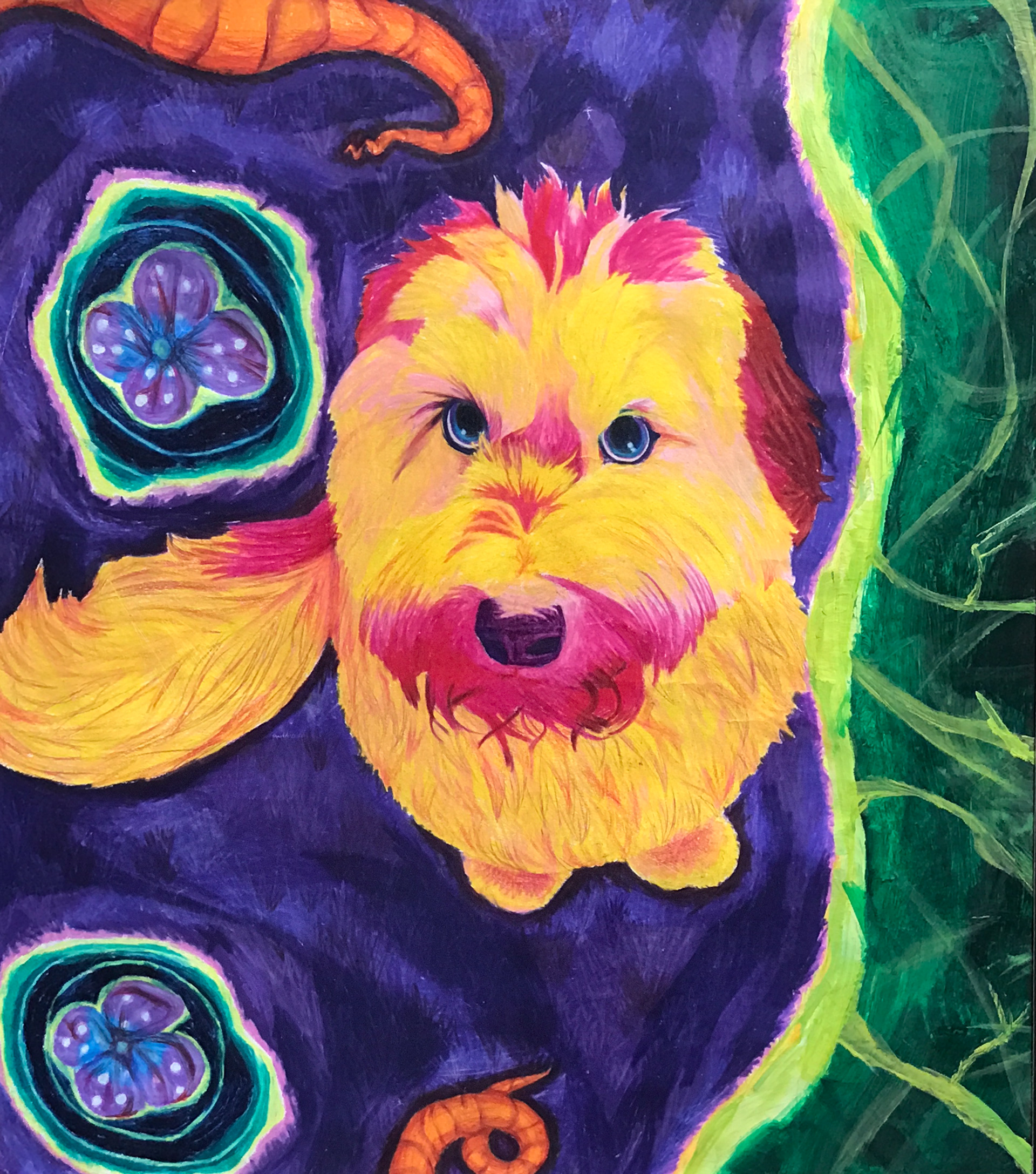 Color pencil/acrylic paint