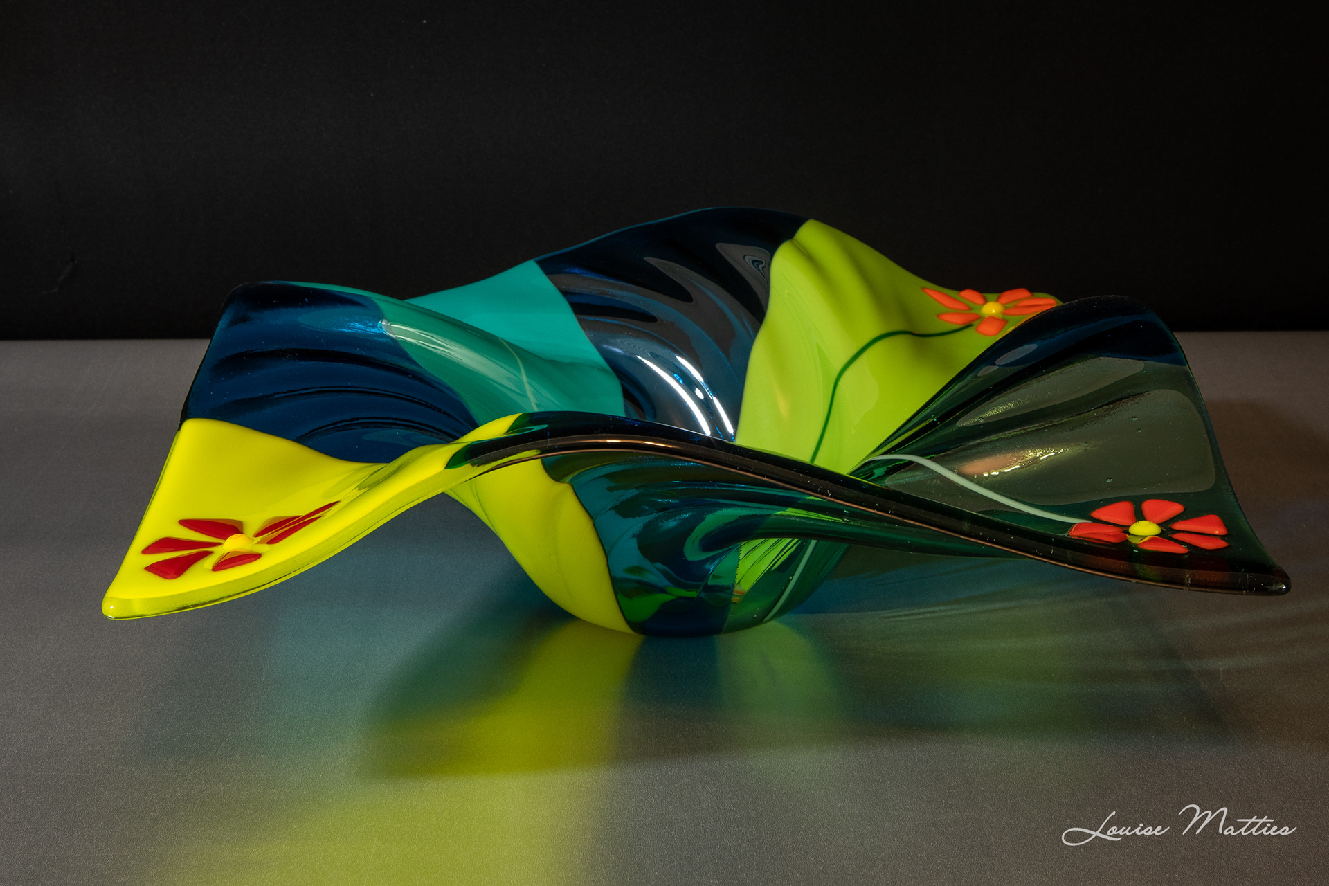 Floral Typhoon bowl (12"x12")