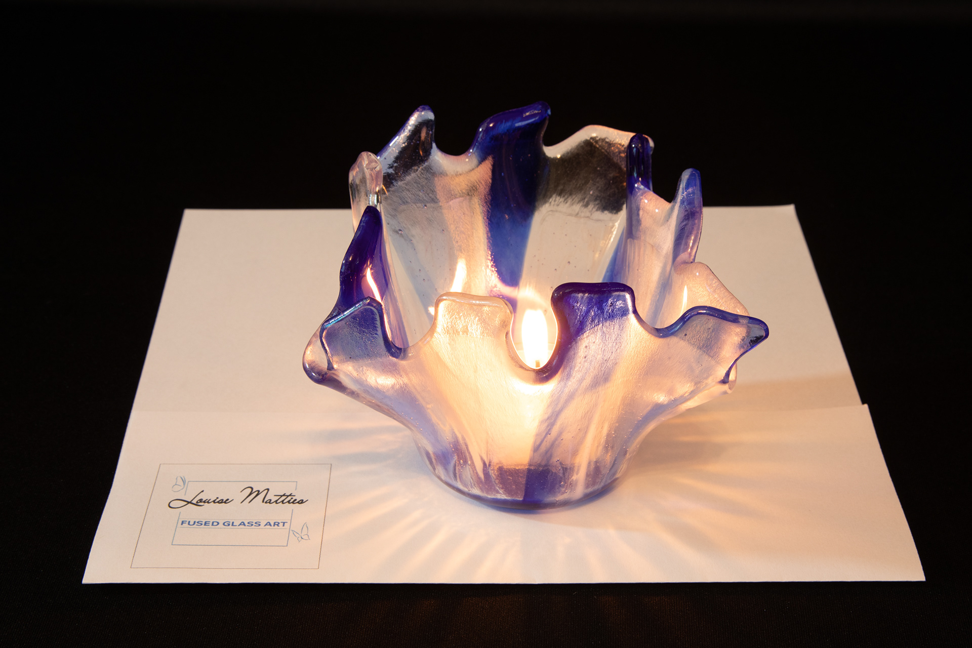 Blue candle holder (SOLD)