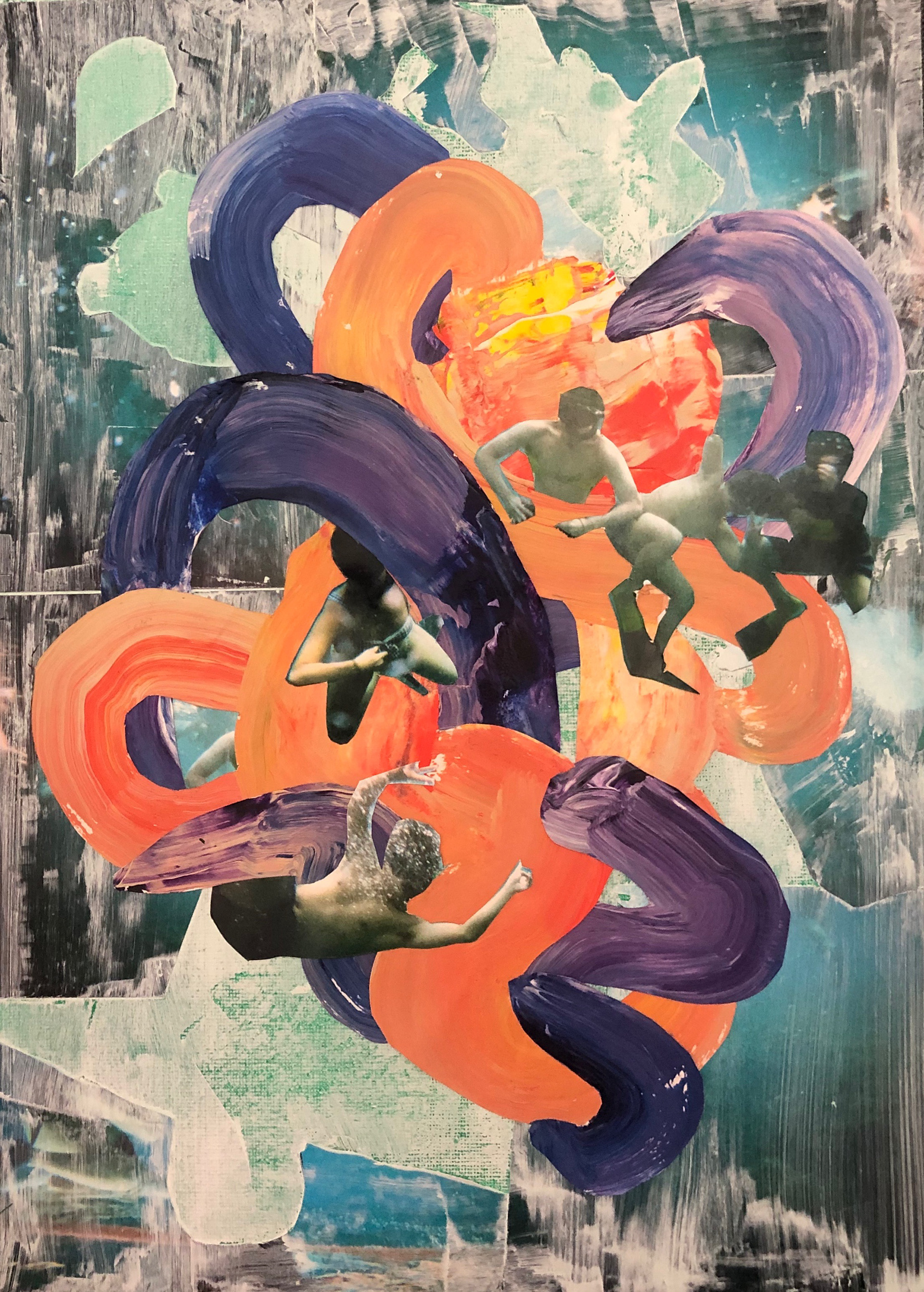 Simulation Maui 4 (13in X 9in, mixed media collage)