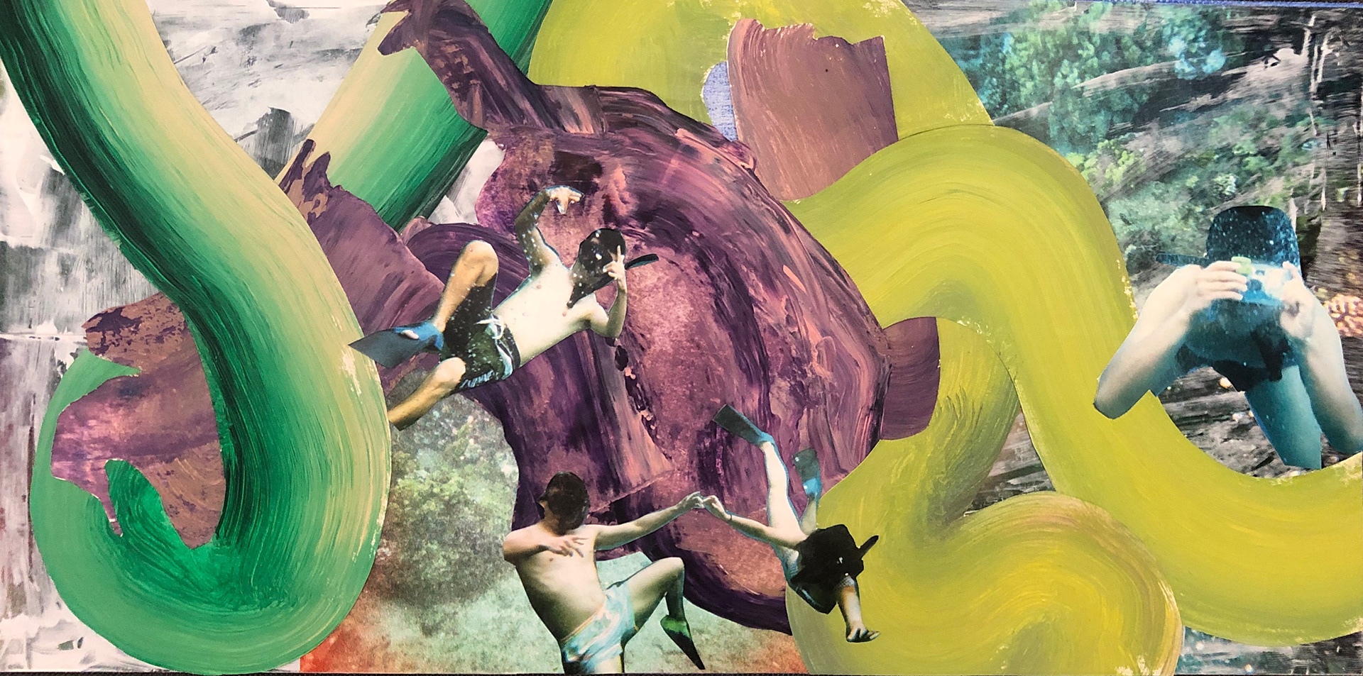 Simulation Maui 5 (8in X 16in, mixed media collage)