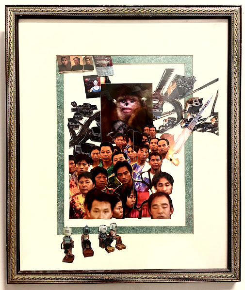 Space Race (24in X 20in Collage on paper)