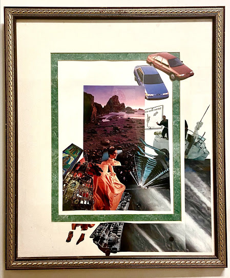 I am here you are there (24in X 20in Collage on paper)