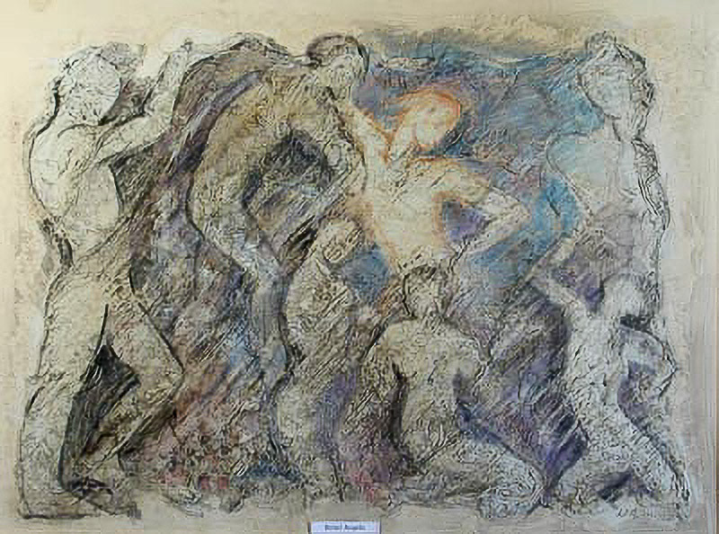 Rebel Angels mixed media 20x24