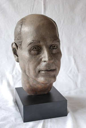 private portrait commission of the Hon. Simon Howard. Bronze. The bronze was cast at the Talos bronze foundry . Quarley , Andover.