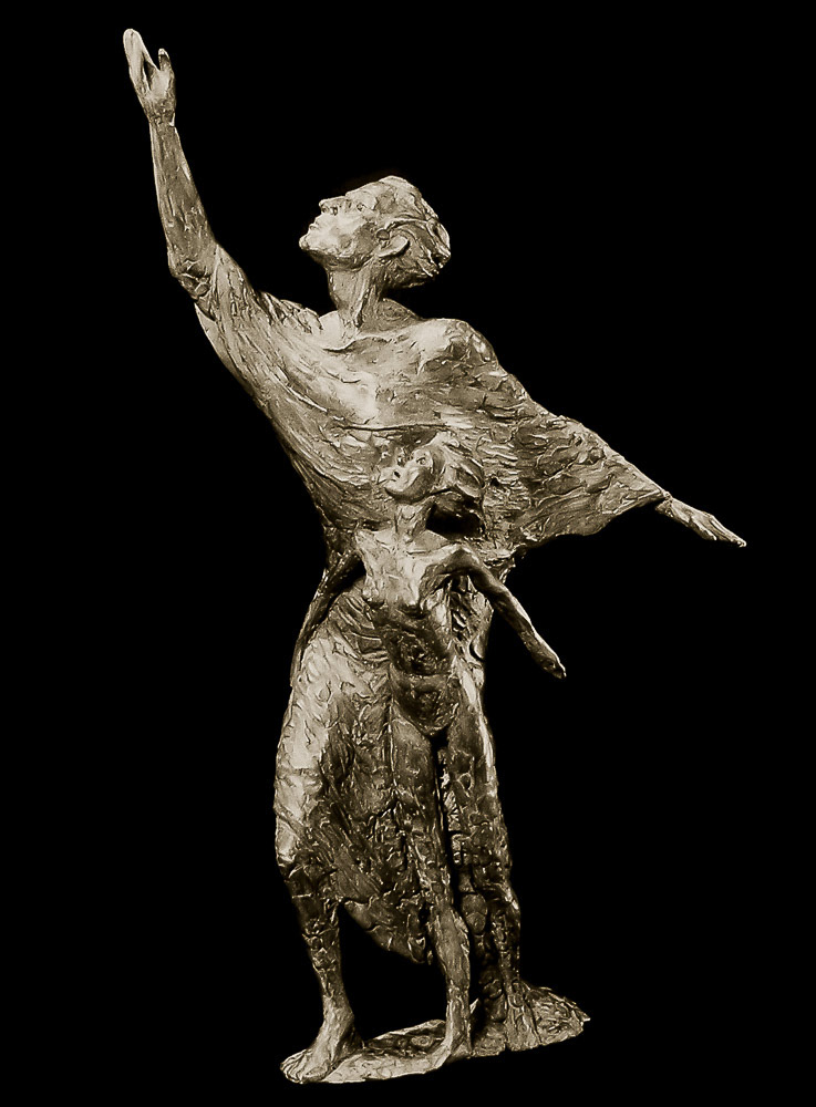 Prospero and Miranda bronze. Ed of 3. 20”x9” private collection