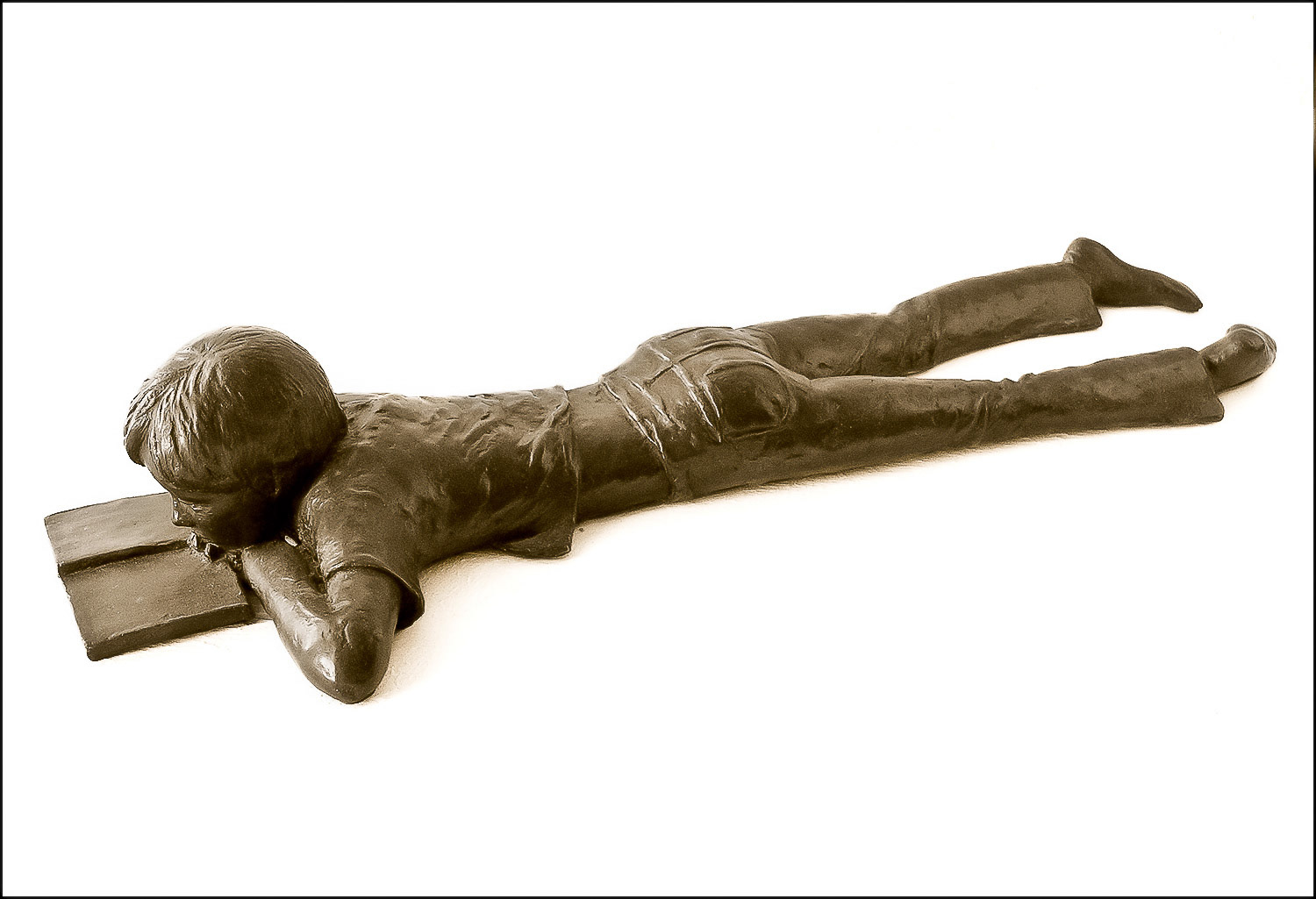 Simon reading. Ed of 6 ( all sold) 16” bronze