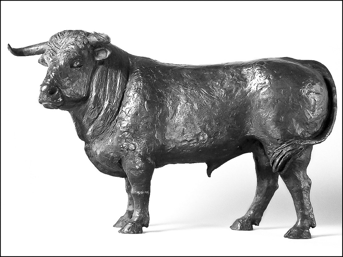 Bull, bronze, private commission Tours France