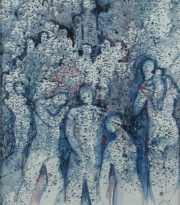 Going Home mixed media 10x8