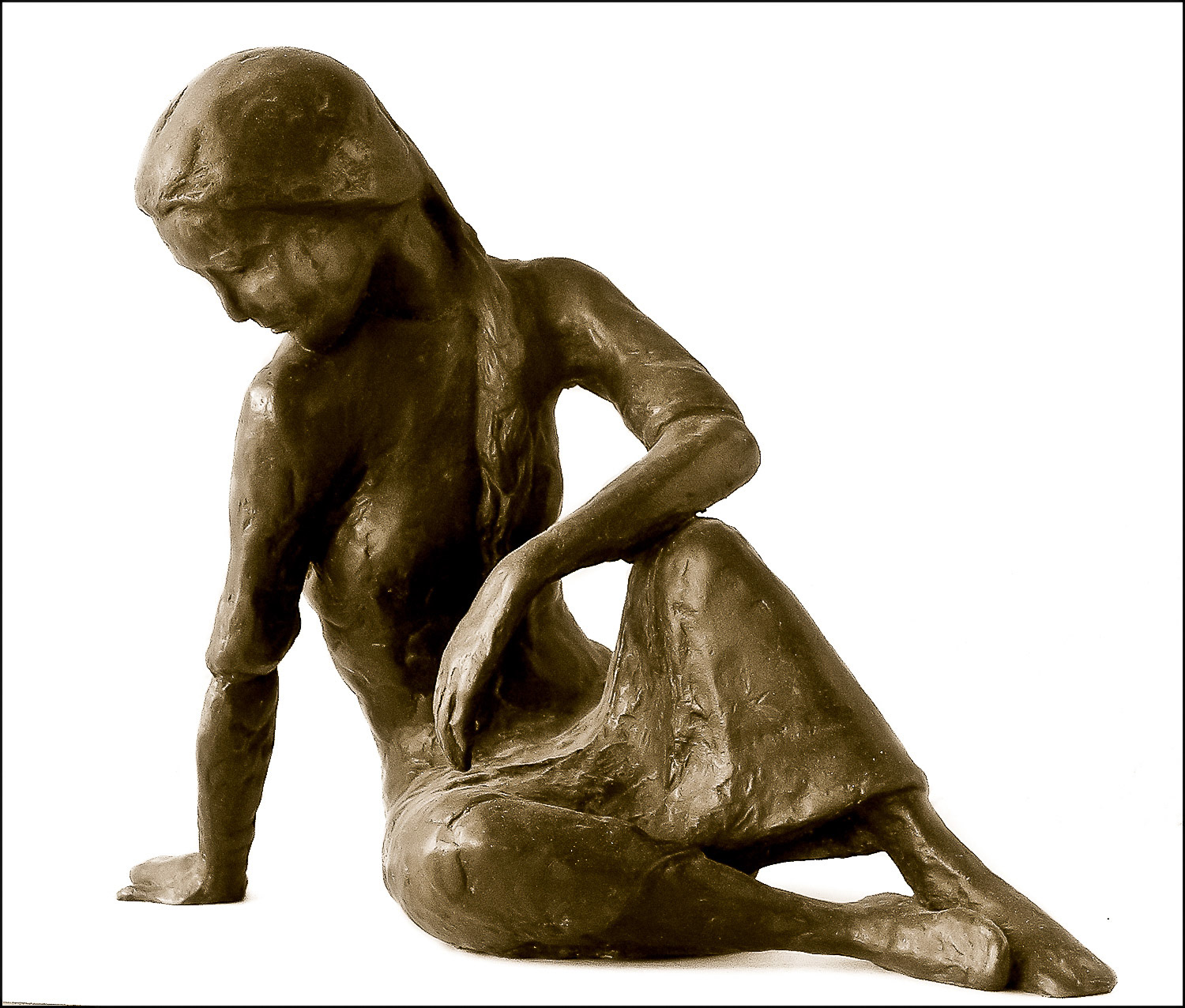 Arabian Shepherdess 5”x6” bronze. Ed of 2