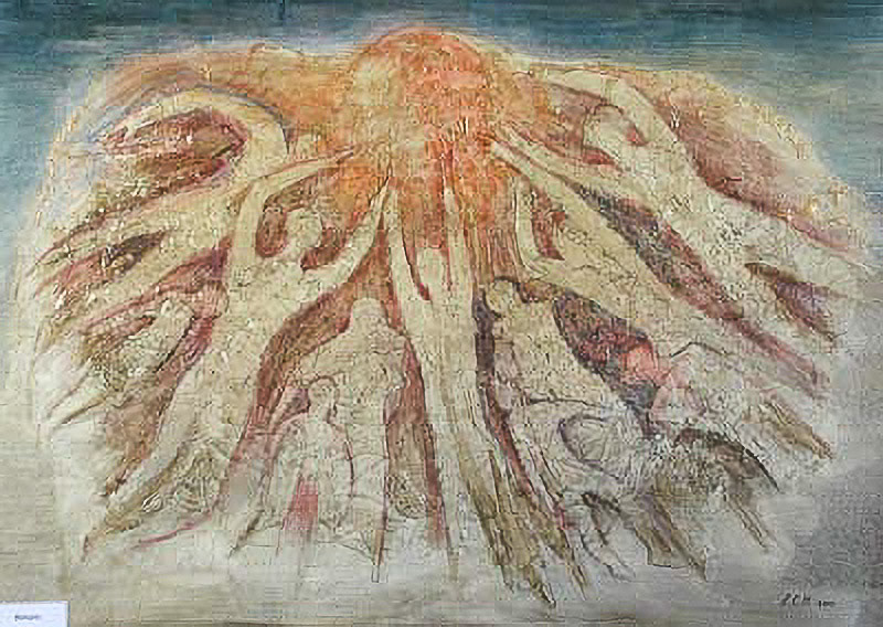 Exodus. Drawing. mixed media 25x30
