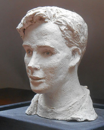 Oliver Howard, 1/4 life size , fired clay.