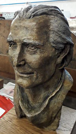 Portrait of J. Devas, lifesize bronze