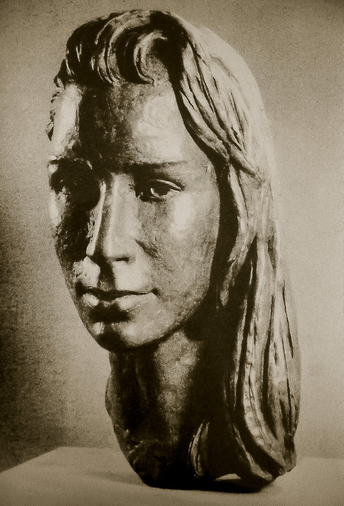 Portrait of Laura Constable-Maxwell resin . private commission