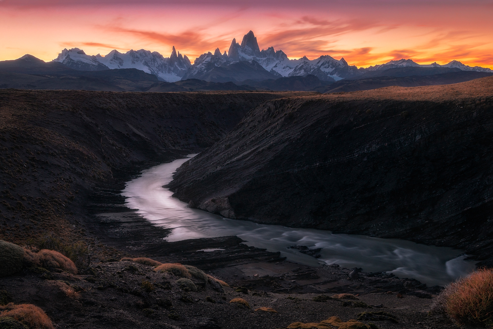 The curve to El Chalten